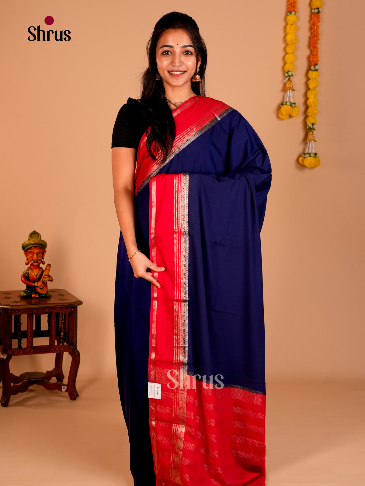 Semi Mysoresilk Saree - ECS02011 - Shop on Shrus.com