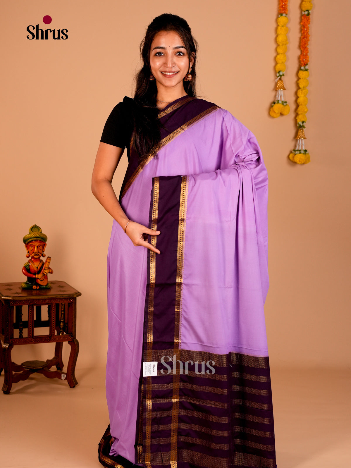 Semi Mysoresilk Saree - ECS02019 - Shop on Shrus.com
