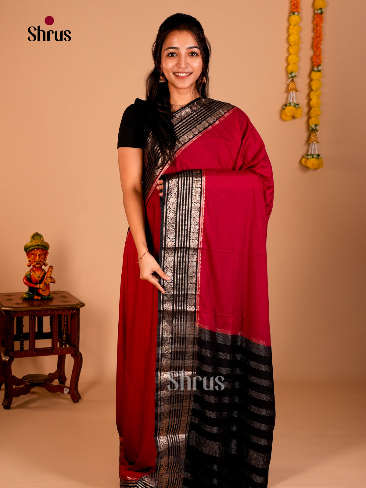 Semi Mysoresilk Saree - ECS02026 - Shop on Shrus.com