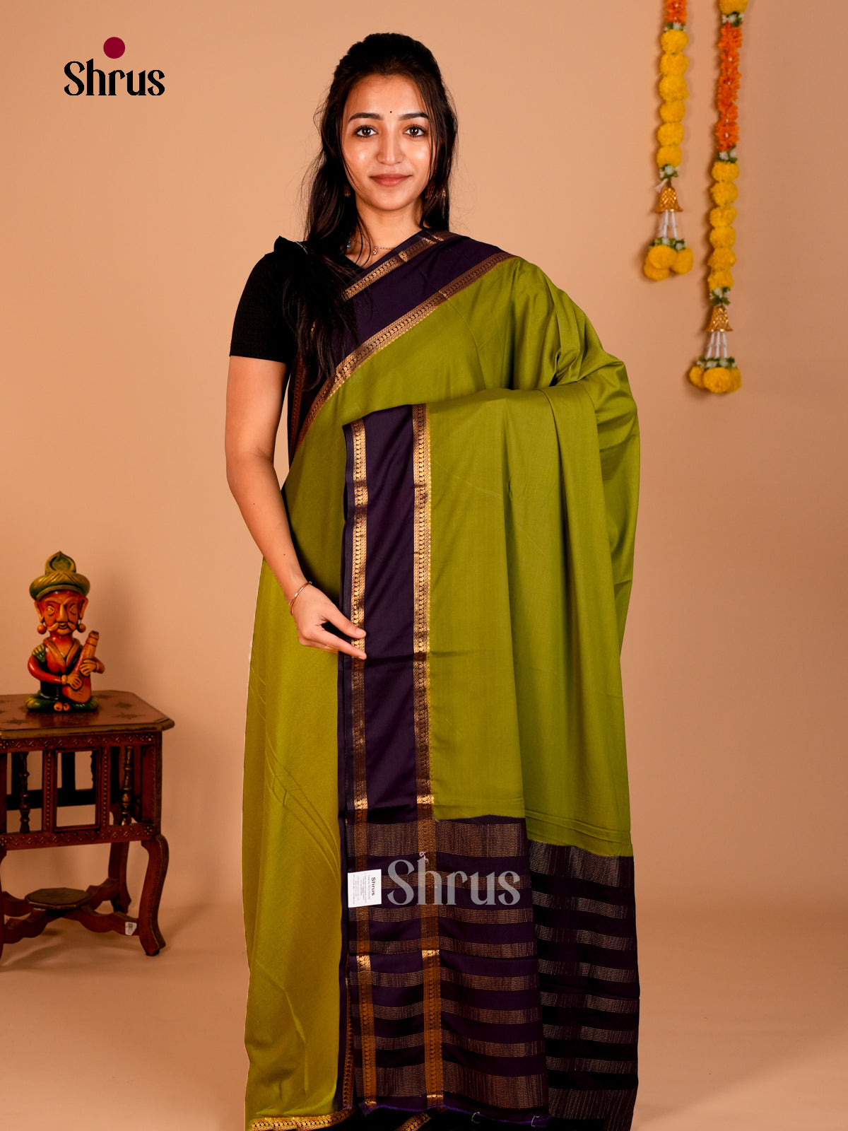 Semi Mysoresilk Saree - ECS02032 - Shop on Shrus.com