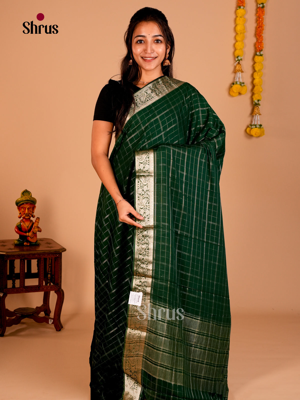Semi Mysoresilk Saree - ECS02040 - Shop on Shrus.com