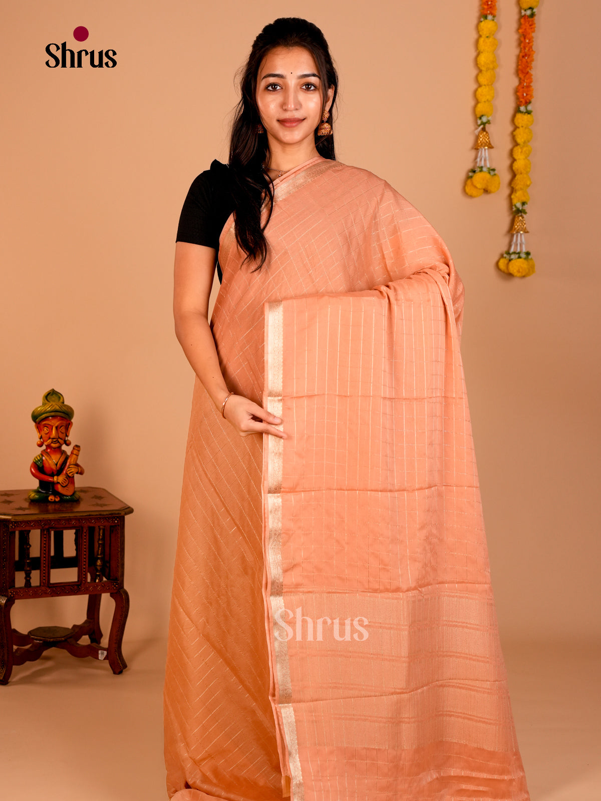 Semi Mysoresilk Saree - ECS02045 - Shop on Shrus.com