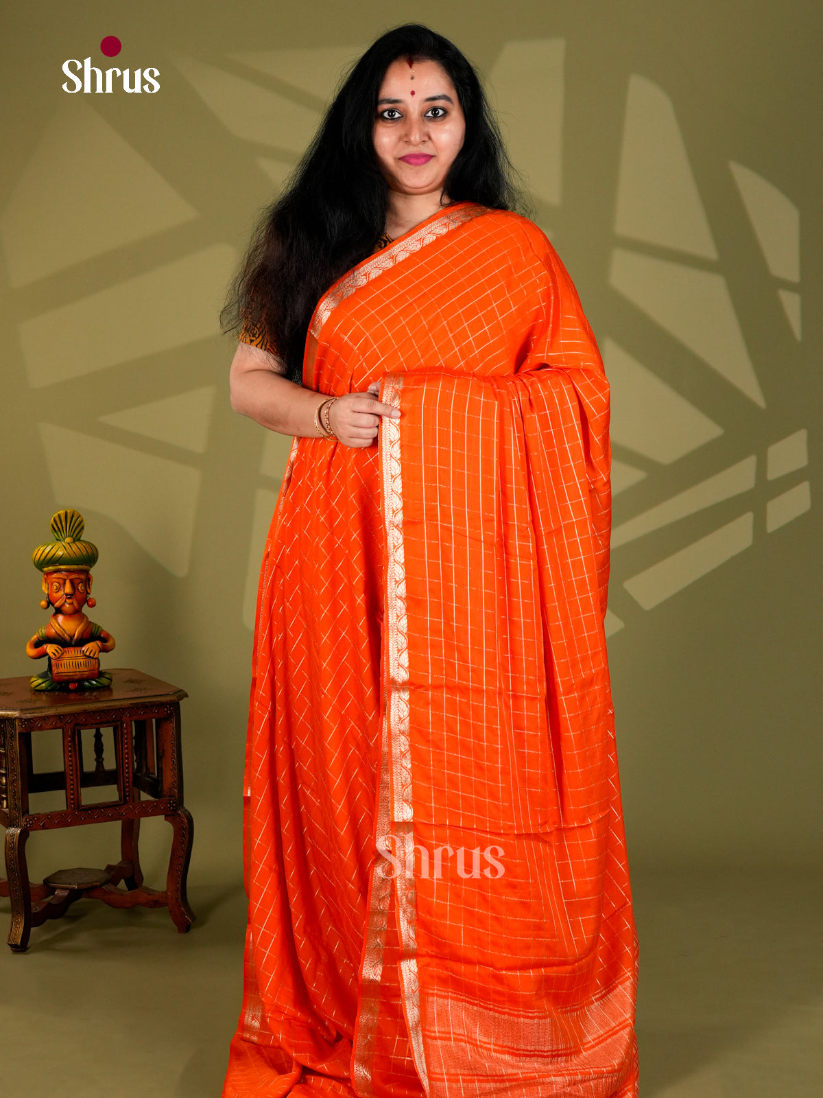 Semi Mysoresilk Saree - ECS02051 - Shop on Shrus.com
