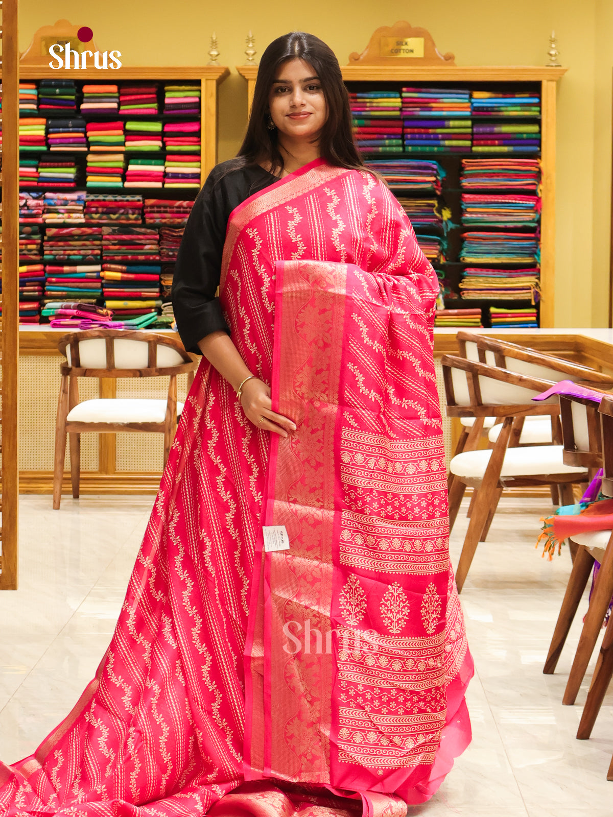Semi Crepe Saree - ECS02069 - Shop on Shrus.com
