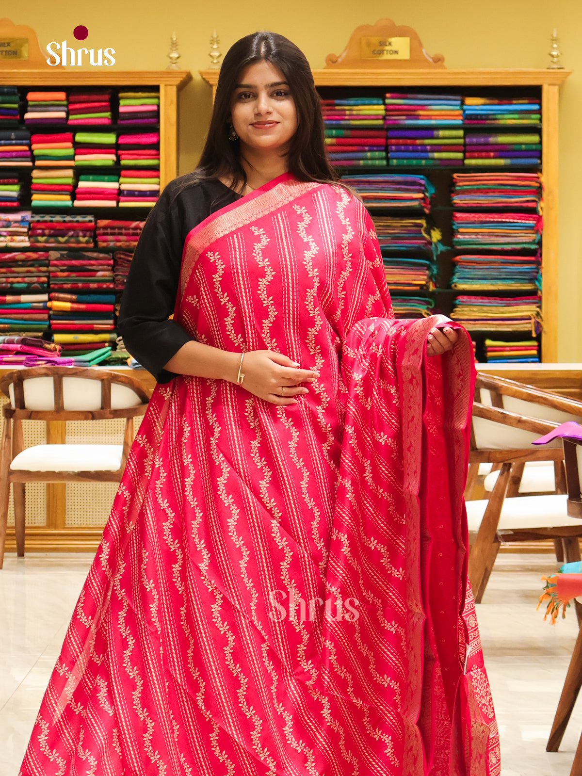 Semi Crepe Saree - ECS02069 - Shop on Shrus.com