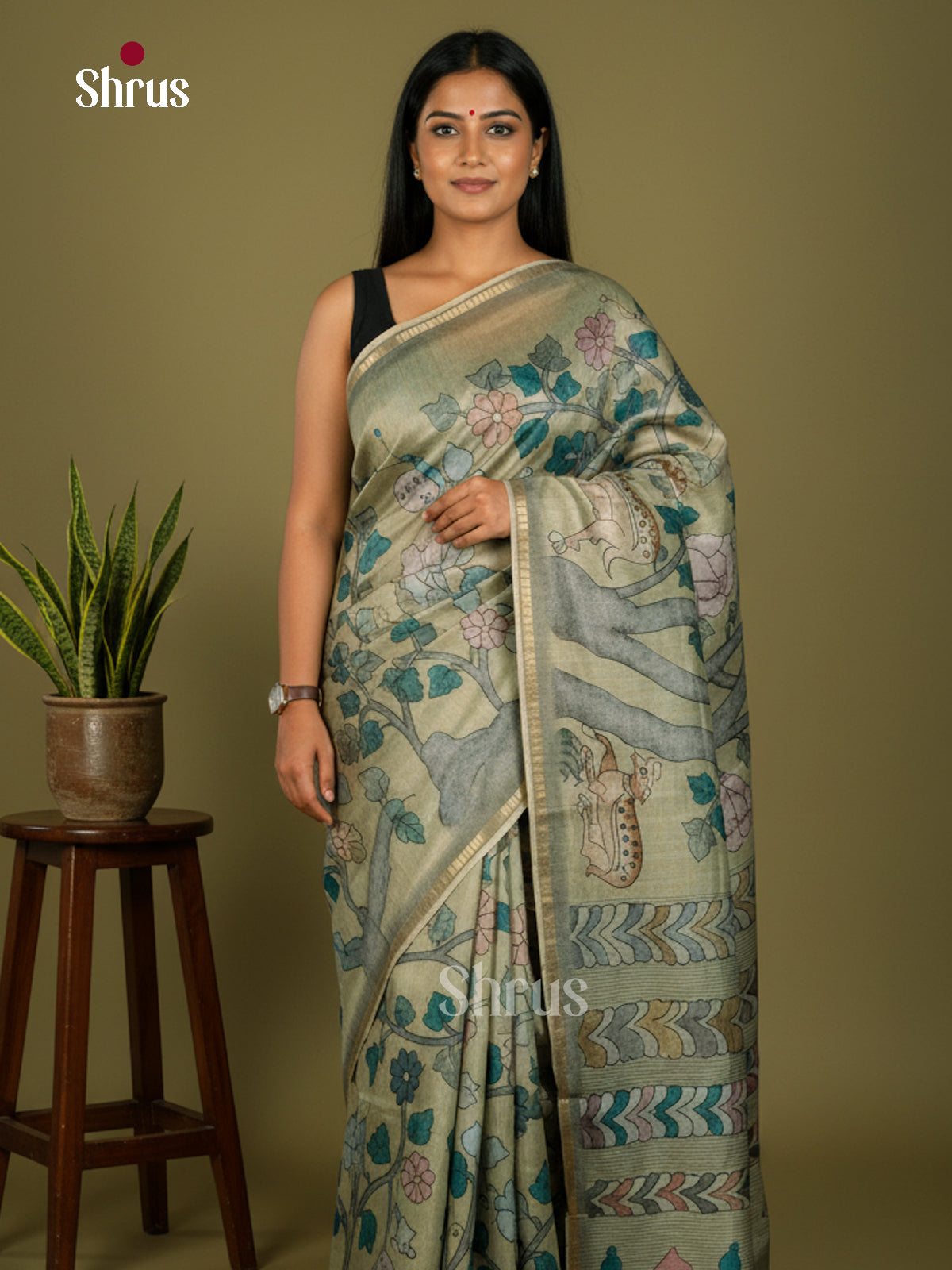 Chennur-Print Saree - ECS02083 - Shop on Shrus.com