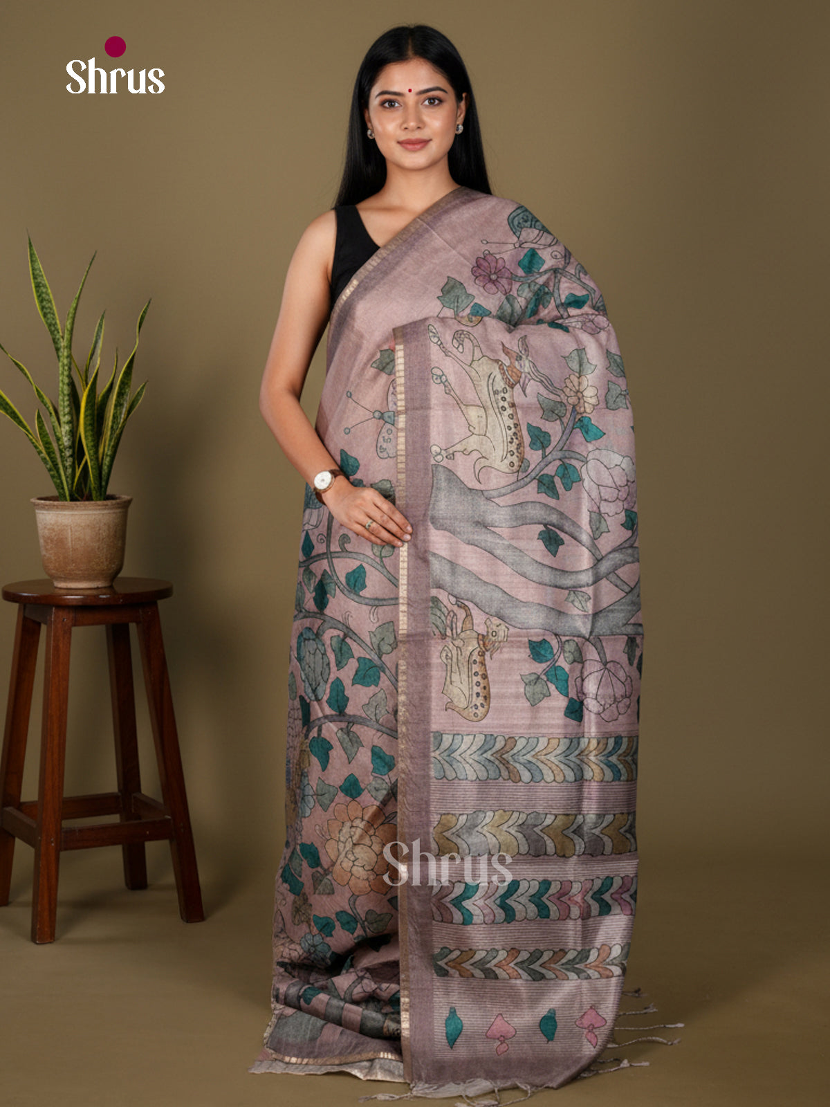 Chennur-Print Saree - ECS02085 - Shop on Shrus.com