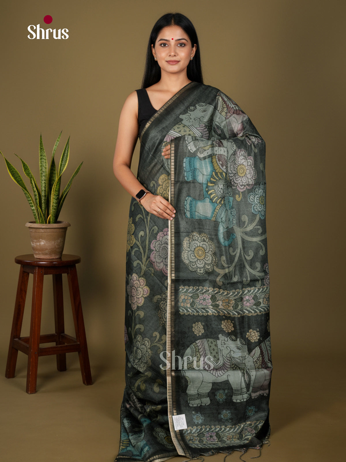 Chennur-Print Saree - ECS02086 - Shop on Shrus.com