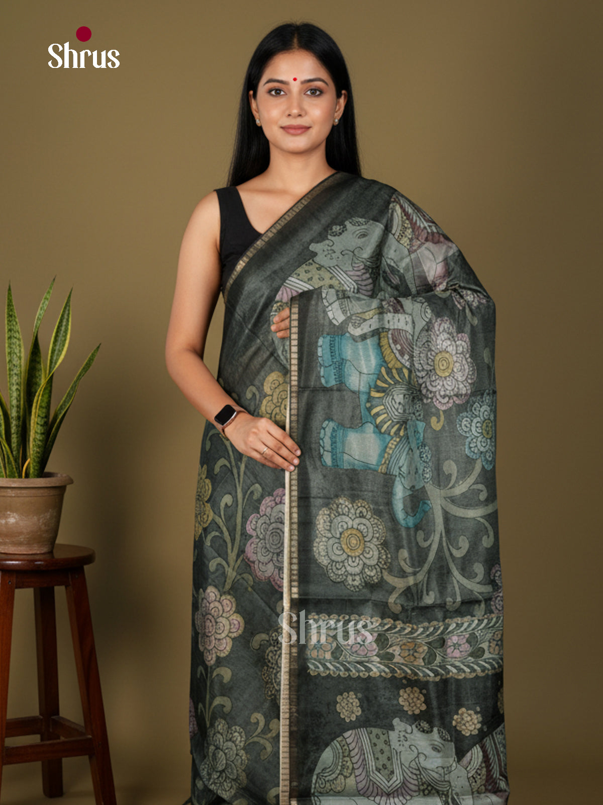 Chennur-Print Saree - ECS02086 - Shop on Shrus.com