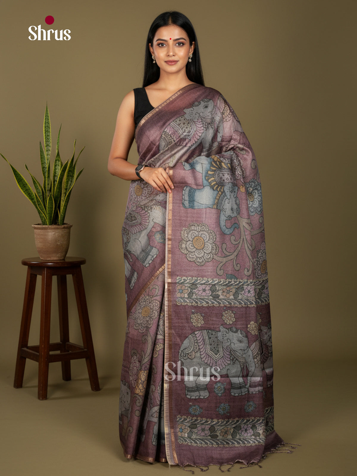 Chennur-Print Saree - ECS02087 - Shop on Shrus.com
