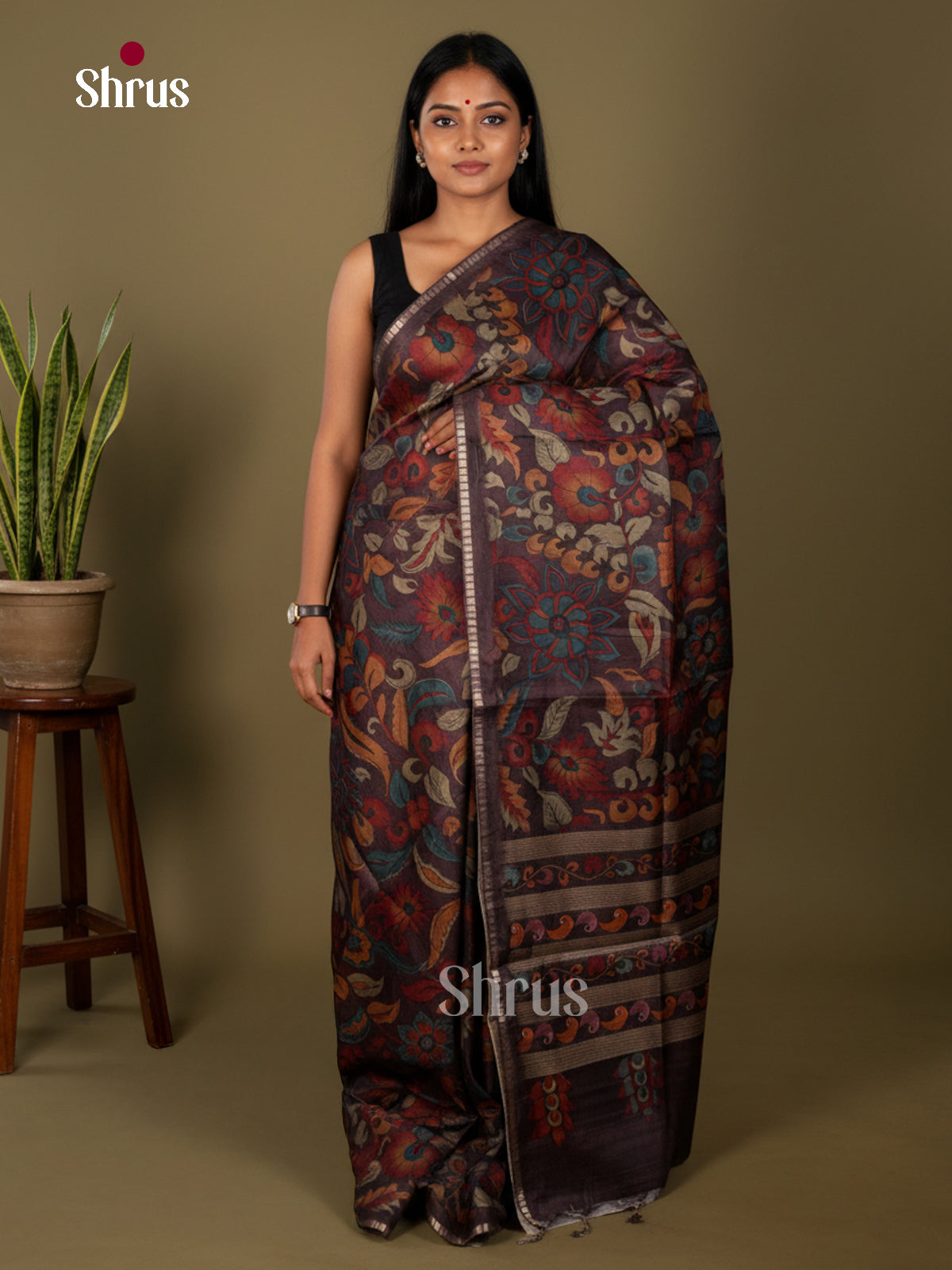 Chennur-Print Saree - ECS02088 - Shop on Shrus.com