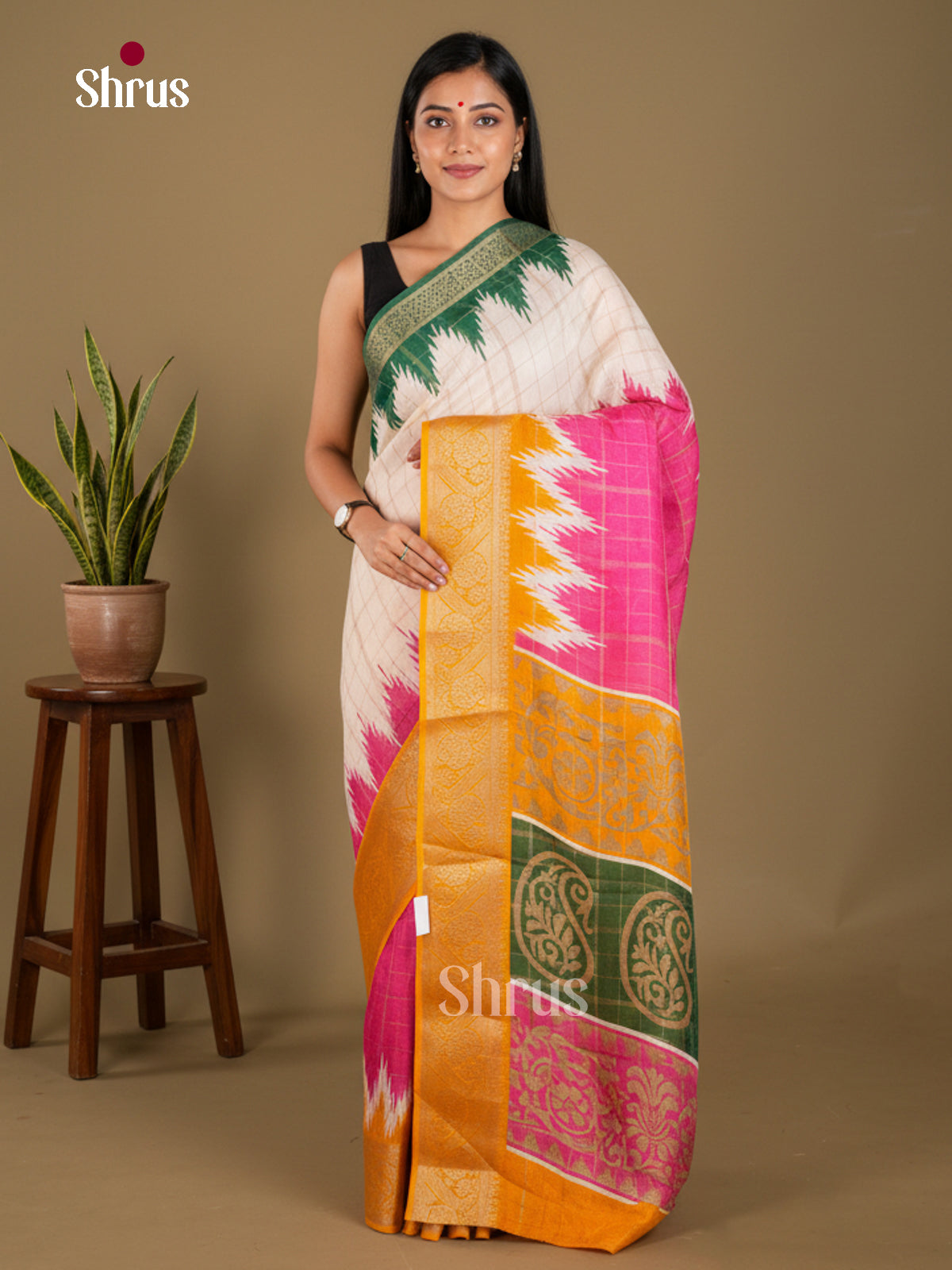 Semi Crepe Saree - ECS03001 - Shop on Shrus.com
