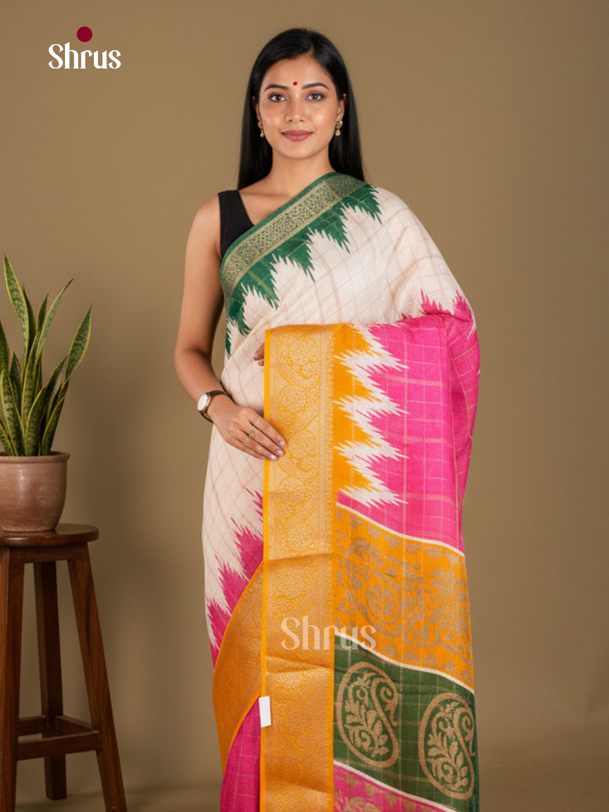 Semi Crepe Saree - ECS03001 - Shop on Shrus.com