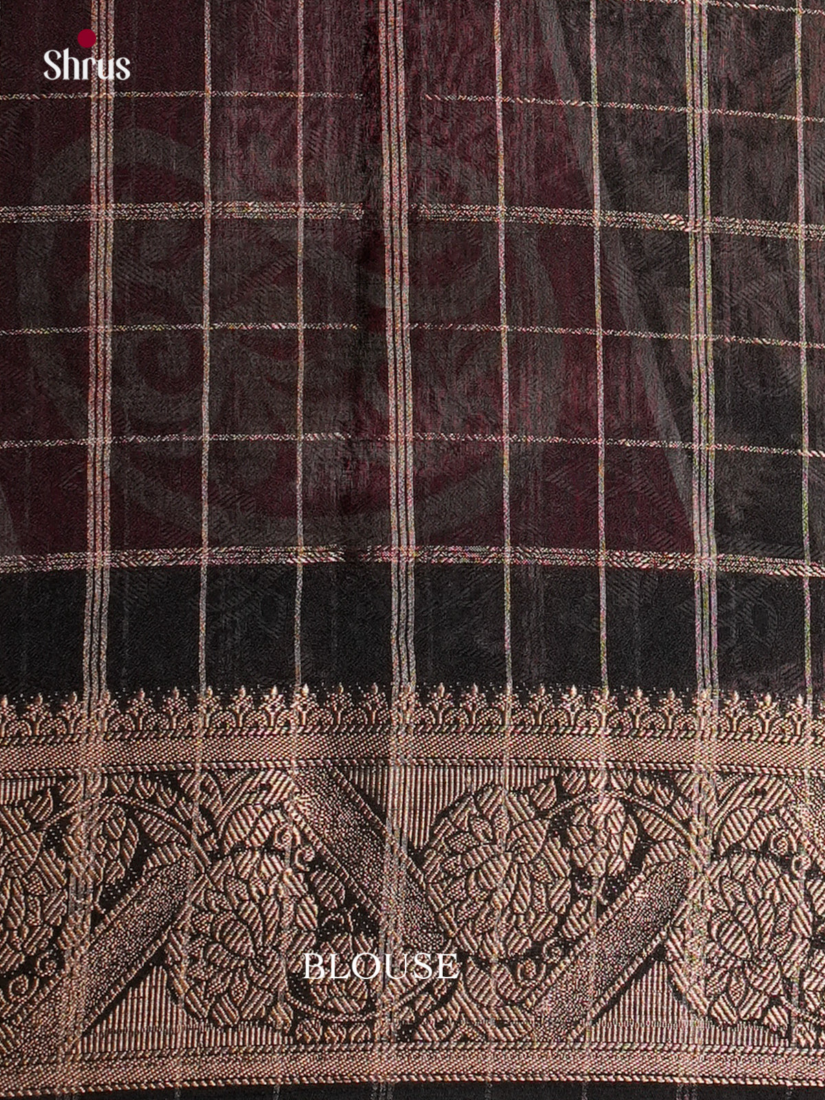 Cream & Black -Semi Crepe Saree - ECS03002 - Shop on Shrus.com