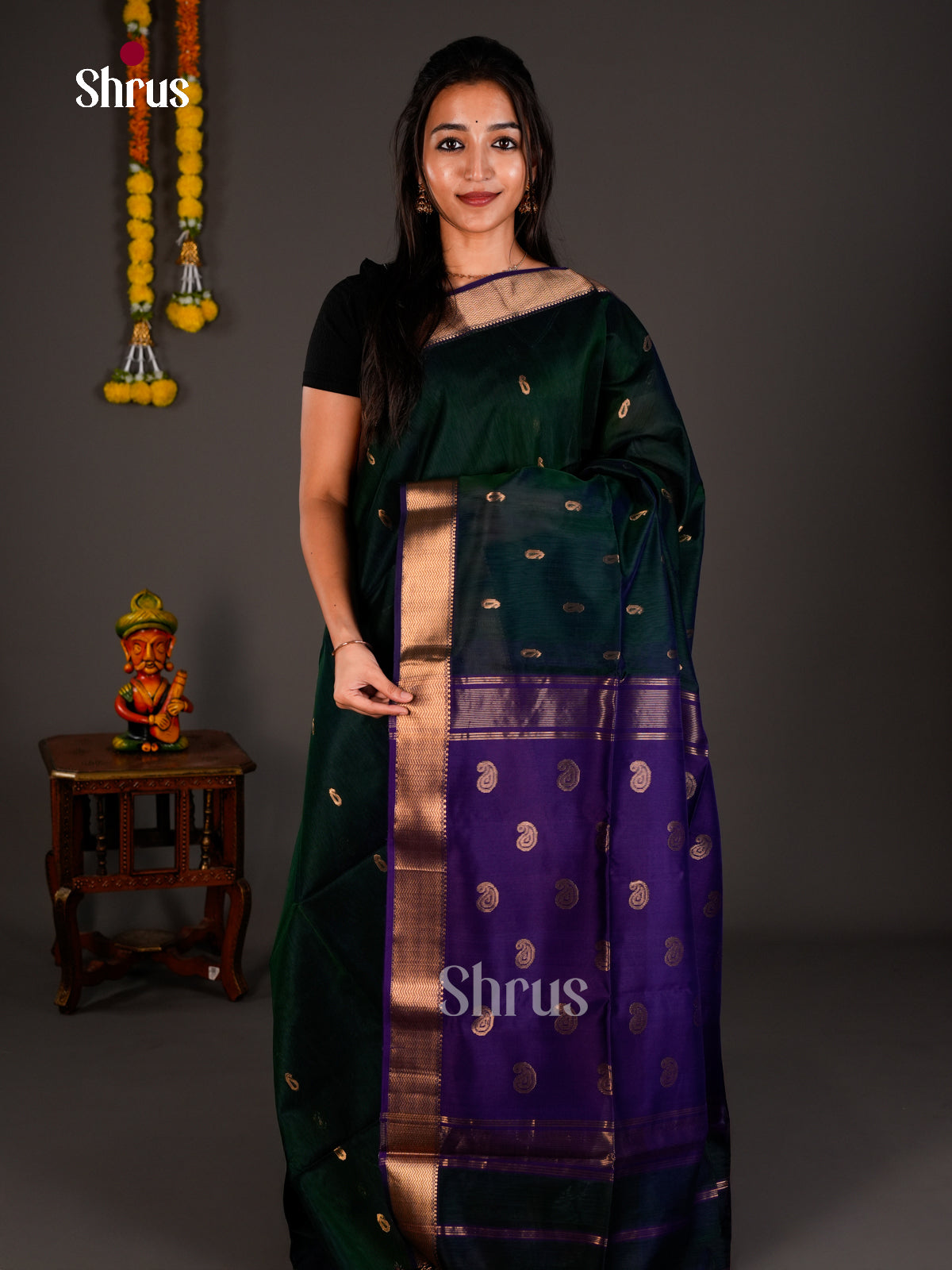 Maheshwari silkcotton Saree - ECS03009 - Shop on Shrus.com