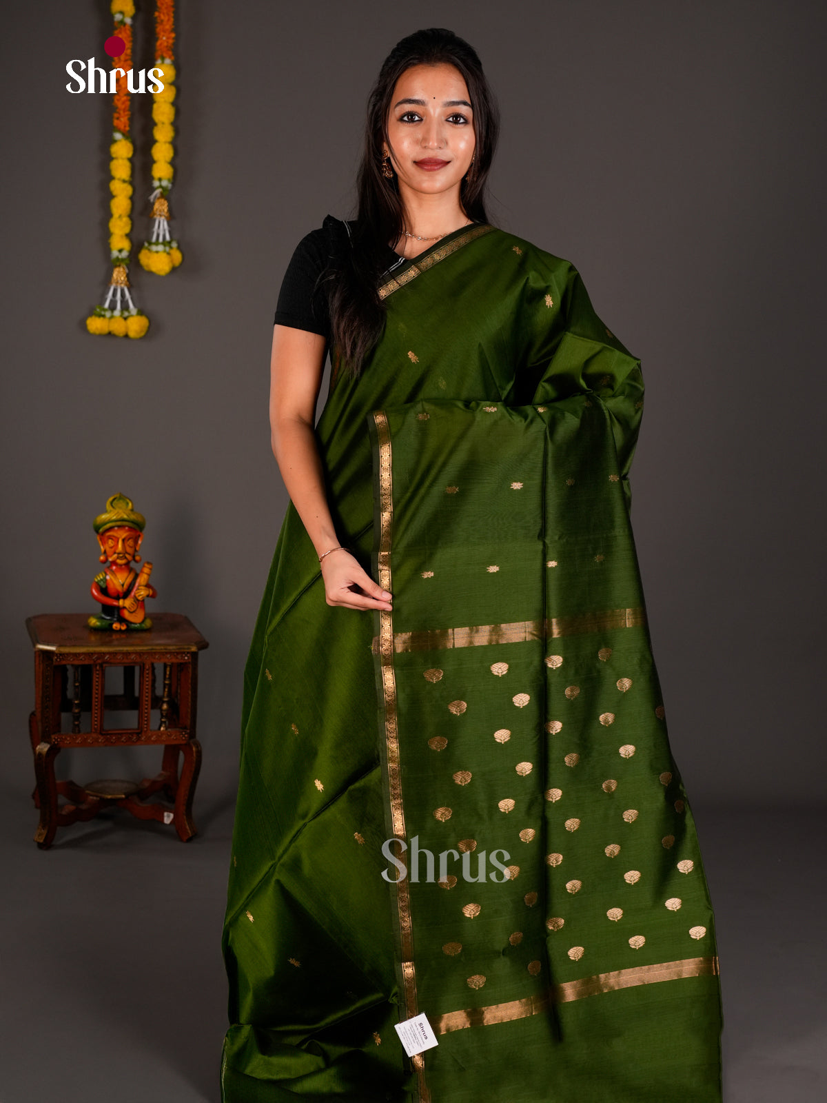 Maheshwari silkcotton Saree - ECS03024 - Shop on Shrus.com