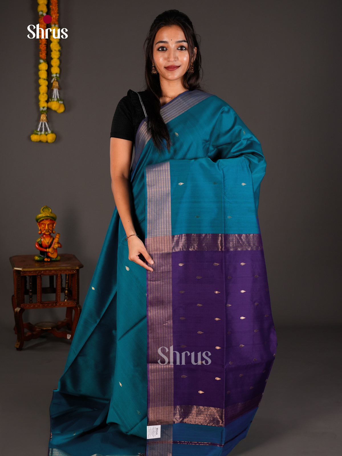 Maheshwari silkcotton Saree - ECS03081 - Shop on Shrus.com