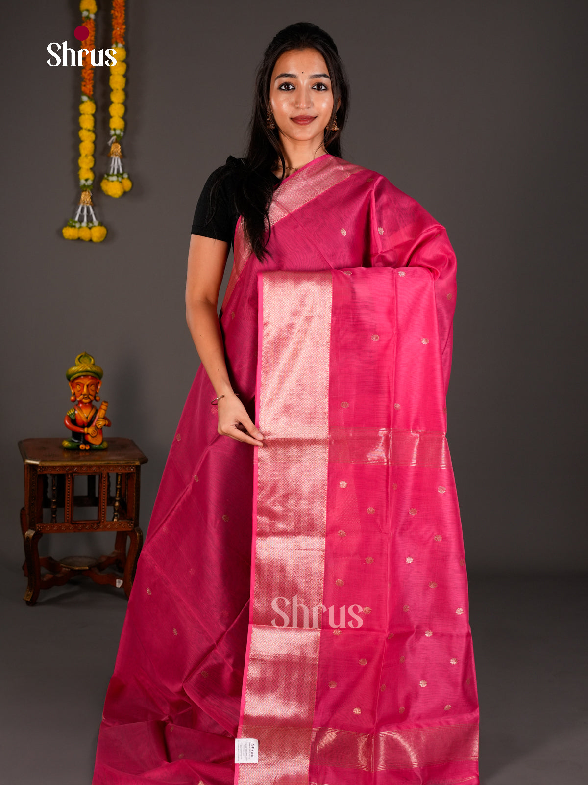 Maheshwari silkcotton Saree - ECS03135 - Shop on Shrus.com