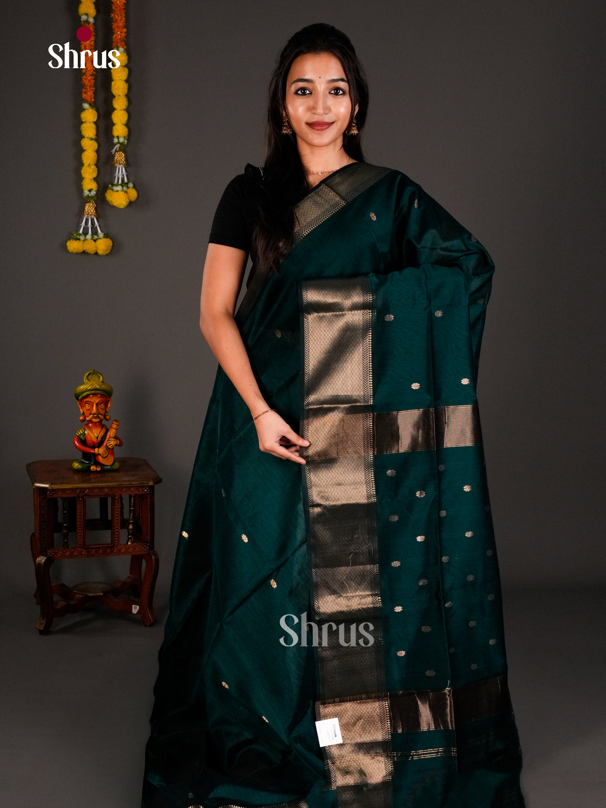 Maheshwari silkcotton Saree - ECS03138 - Shop on Shrus.com