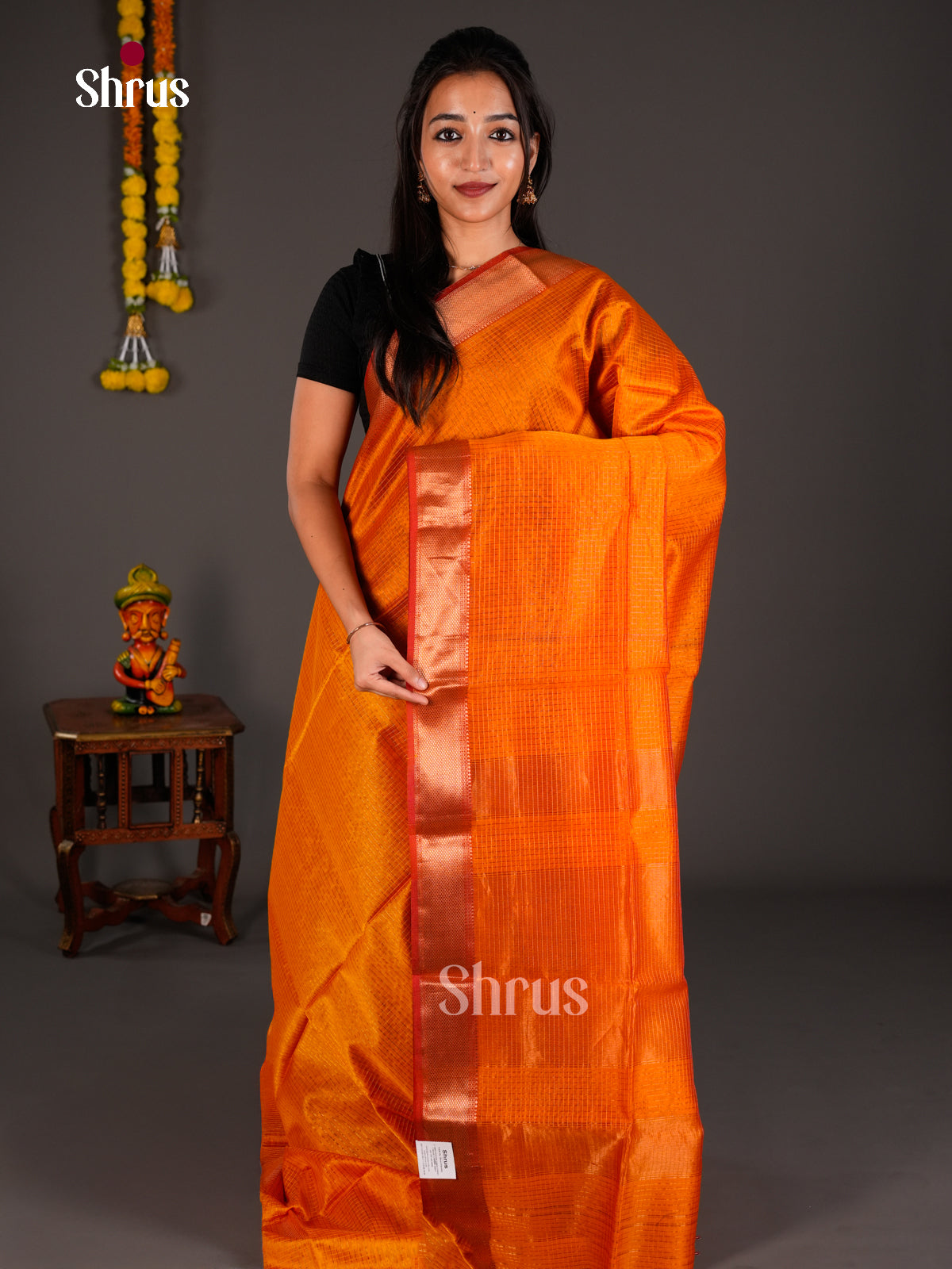 Maheshwari silkcotton Saree - ECS03181 - Shop on Shrus.com