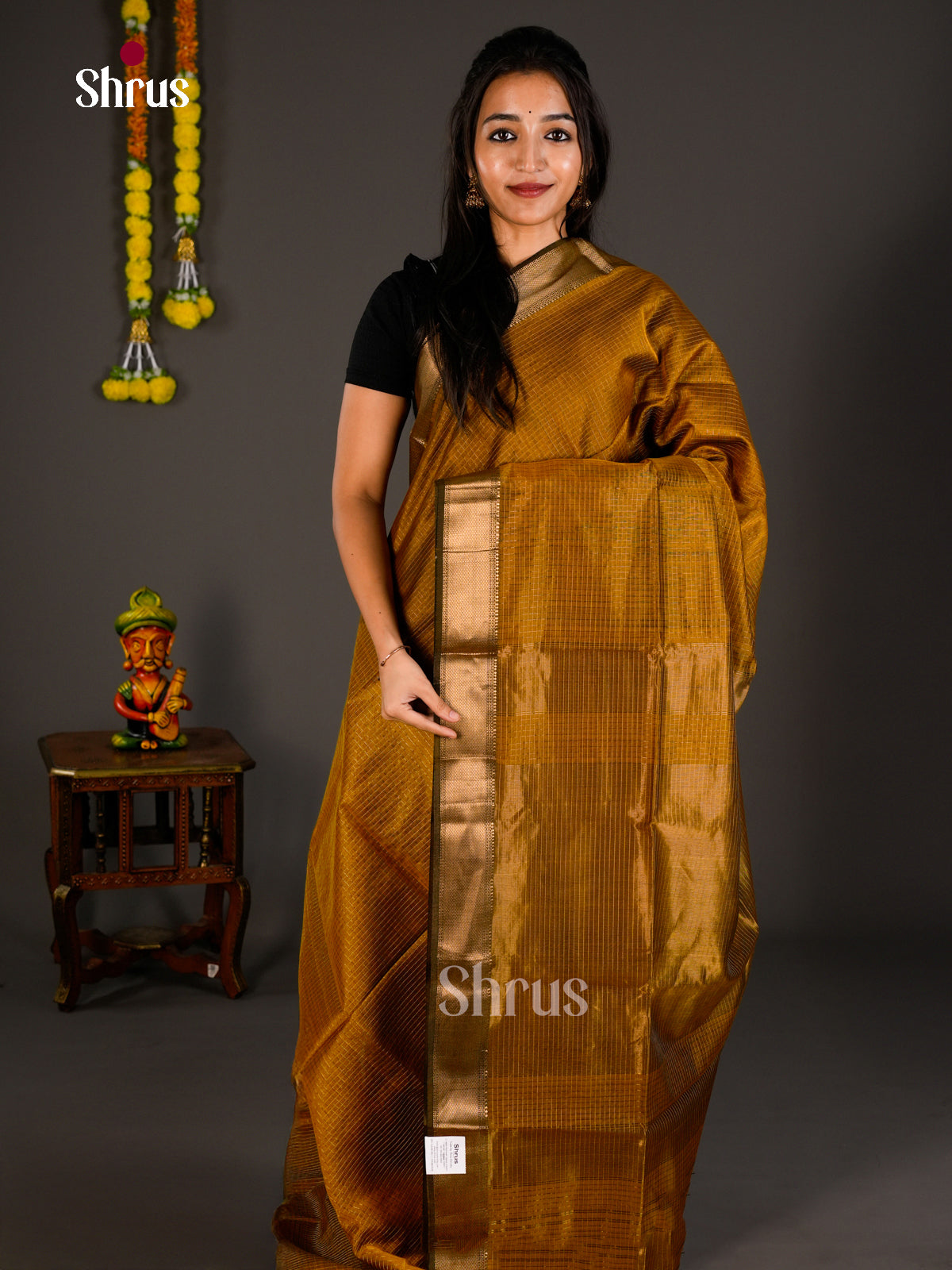 Maheshwari silkcotton Saree - ECS03182 - Shop on Shrus.com