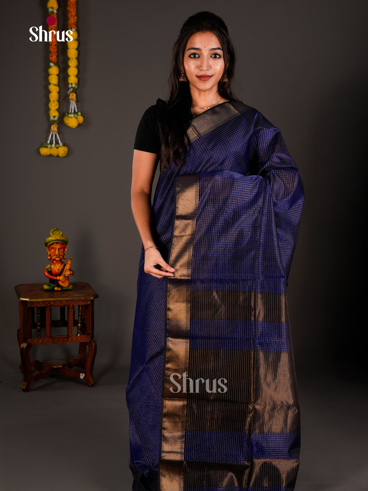 Maheshwari silkcotton Saree - ECS03189 - Shop on Shrus.com