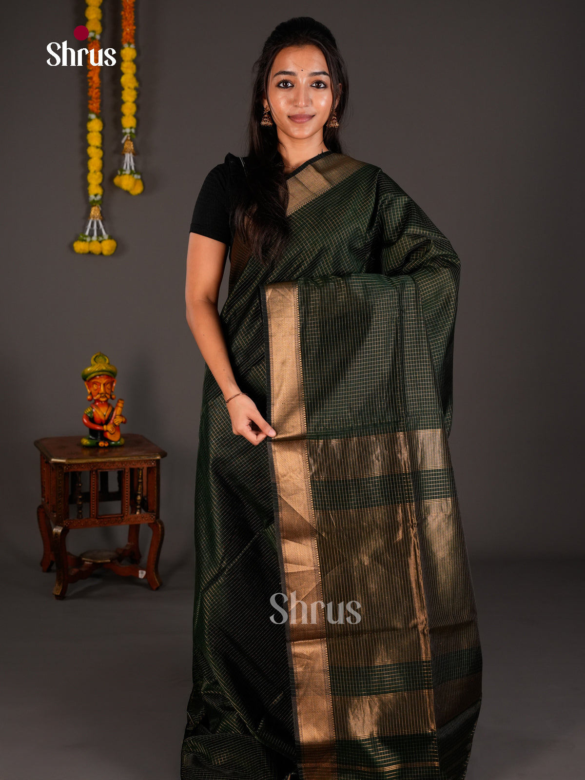 Maheshwari silkcotton Saree - ECS03192 - Shop on Shrus.com