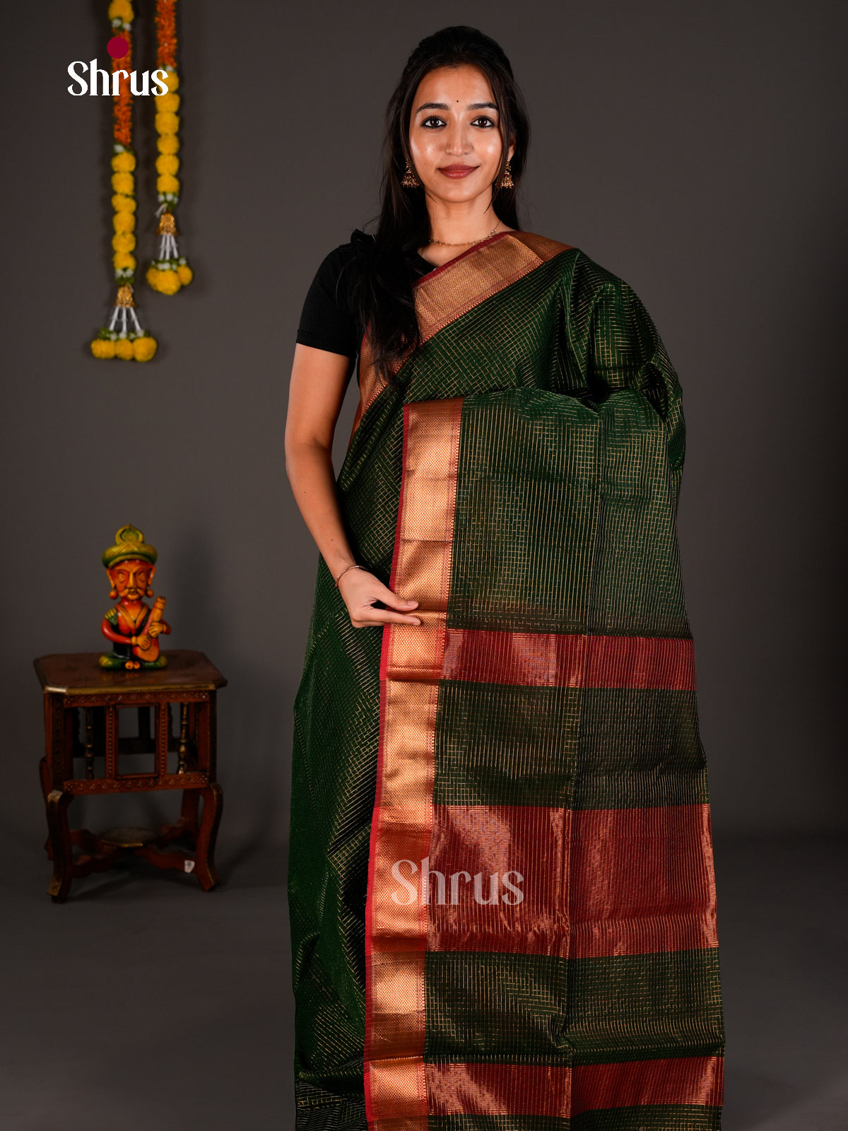 Maheshwari silkcotton Saree - ECS03204 - Shop on Shrus.com