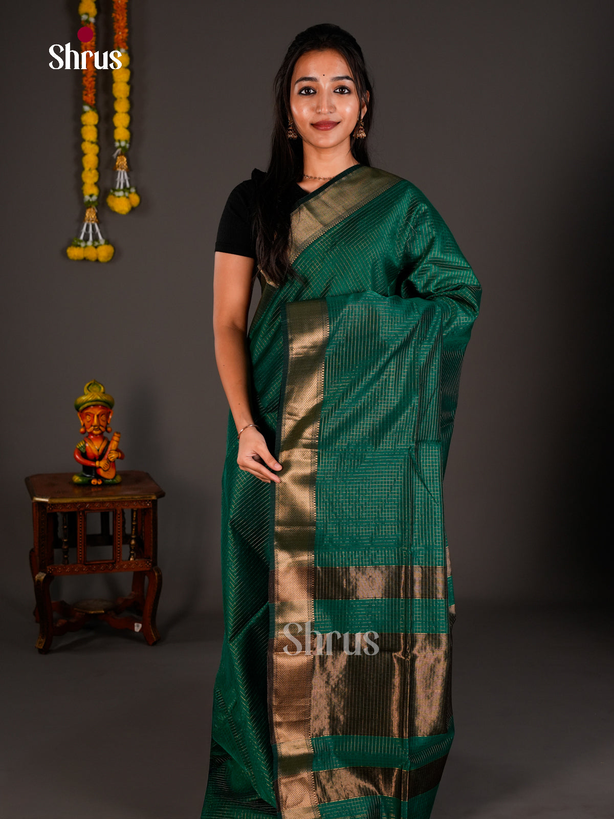 Maheshwari silkcotton Saree - ECS03209 - Shop on Shrus.com