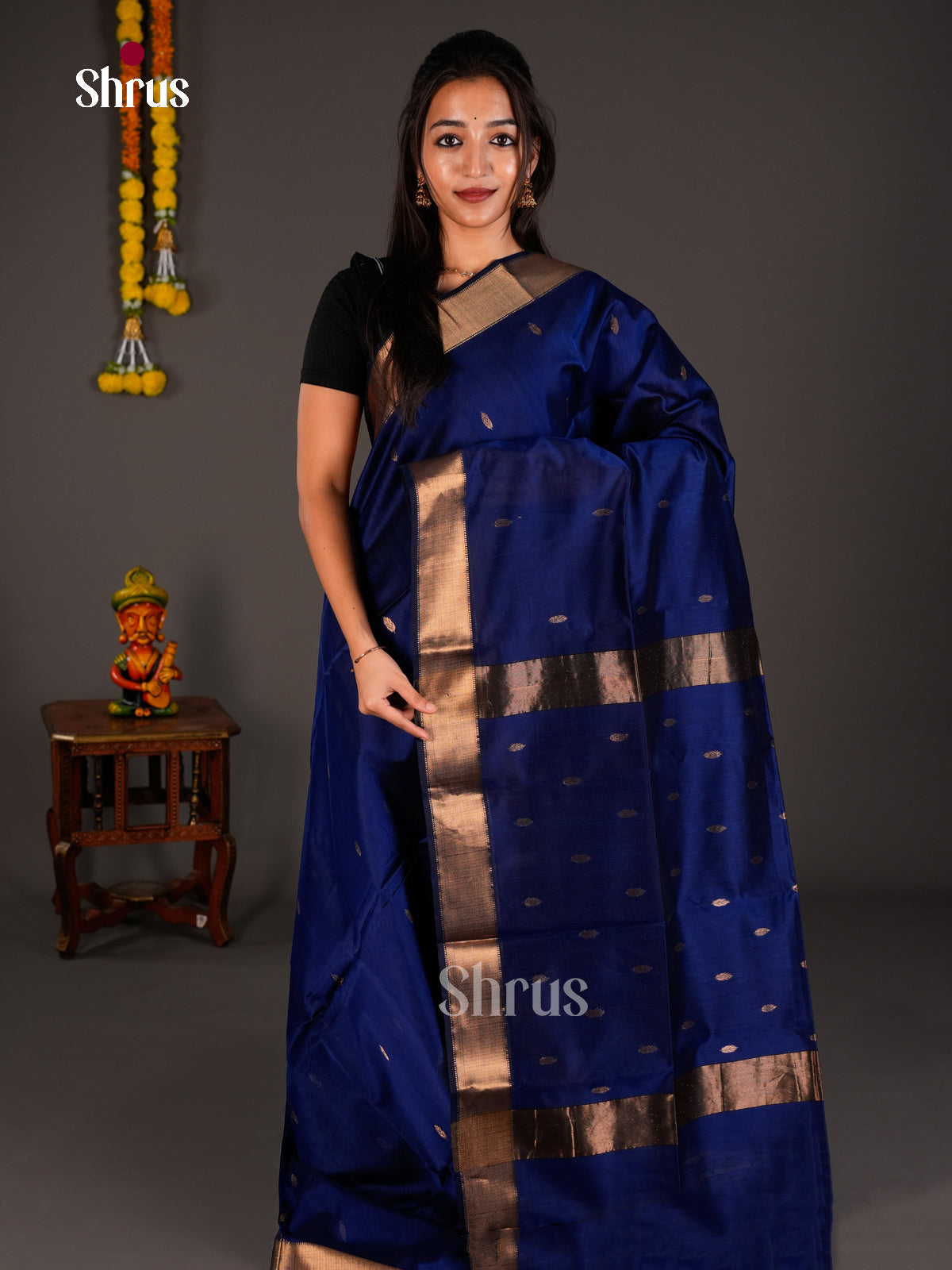 Maheshwari silkcotton Saree - ECS03243 - Shop on Shrus.com