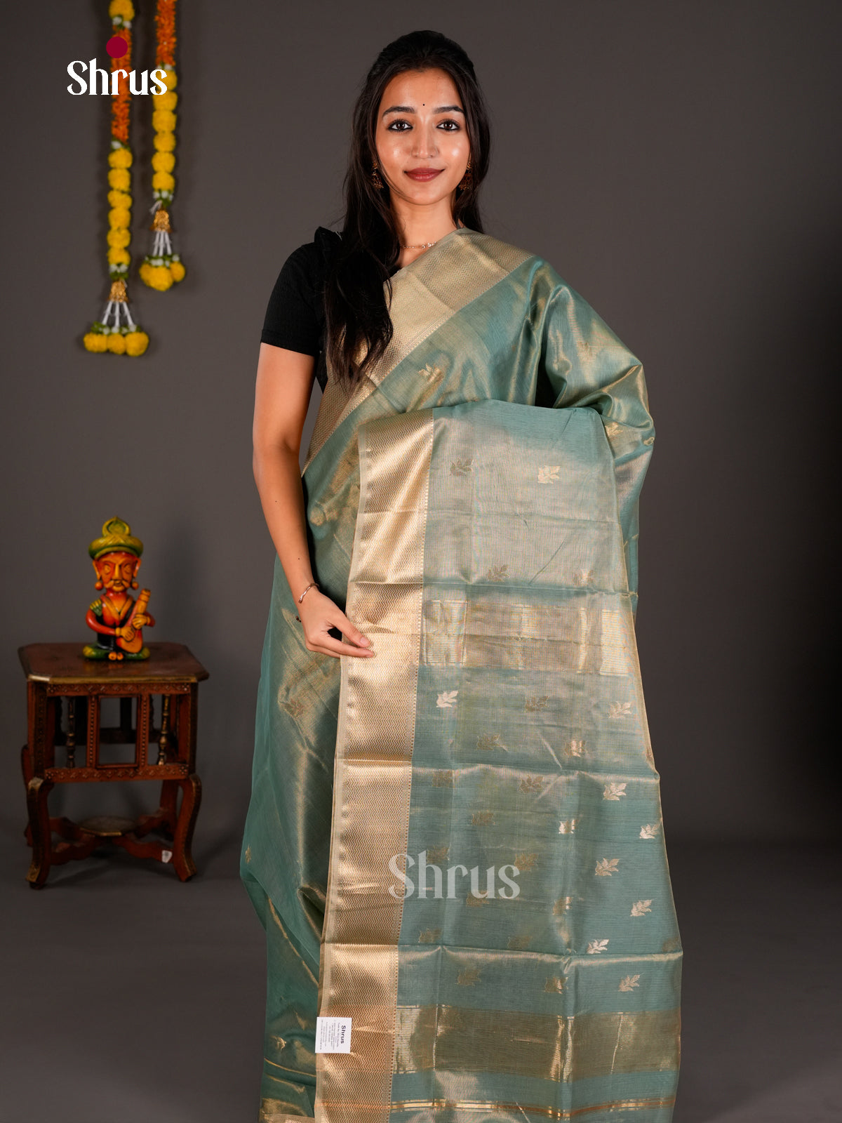 Maheshwari silkcotton Saree - ECS03253 - Shop on Shrus.com