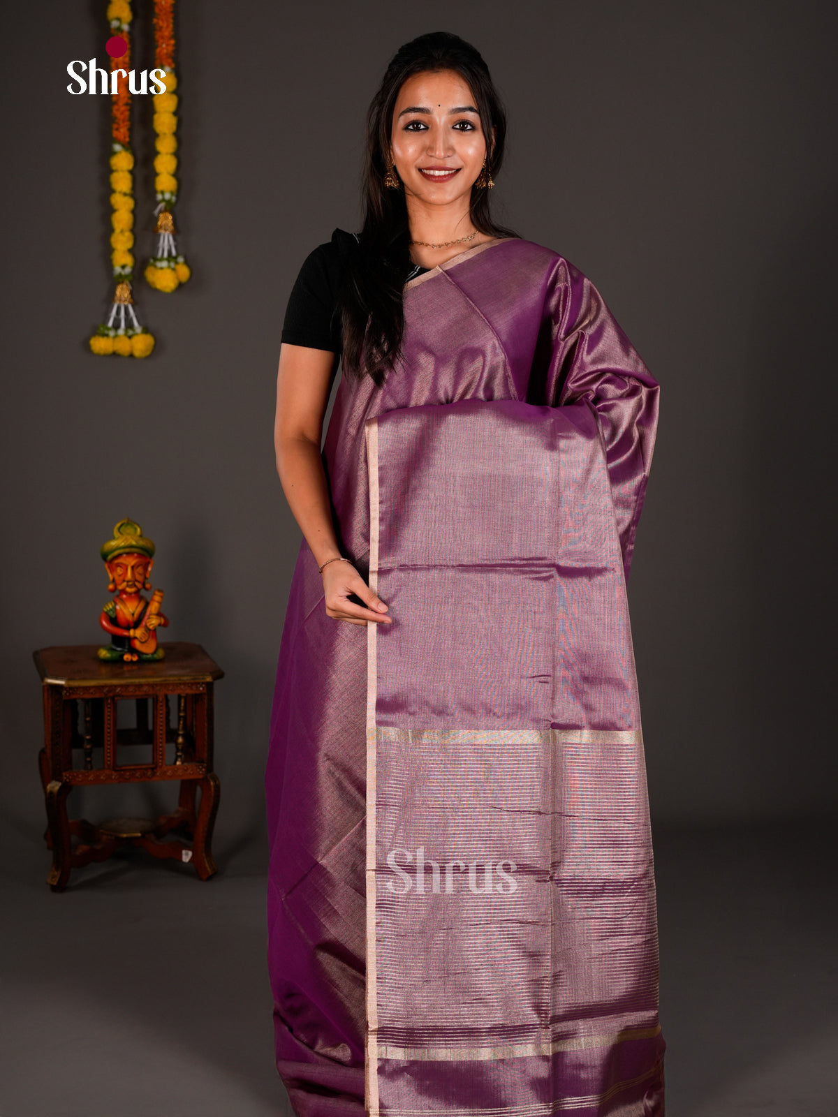 Maheshwari silkcotton Saree - ECS03261 - Shop on Shrus.com