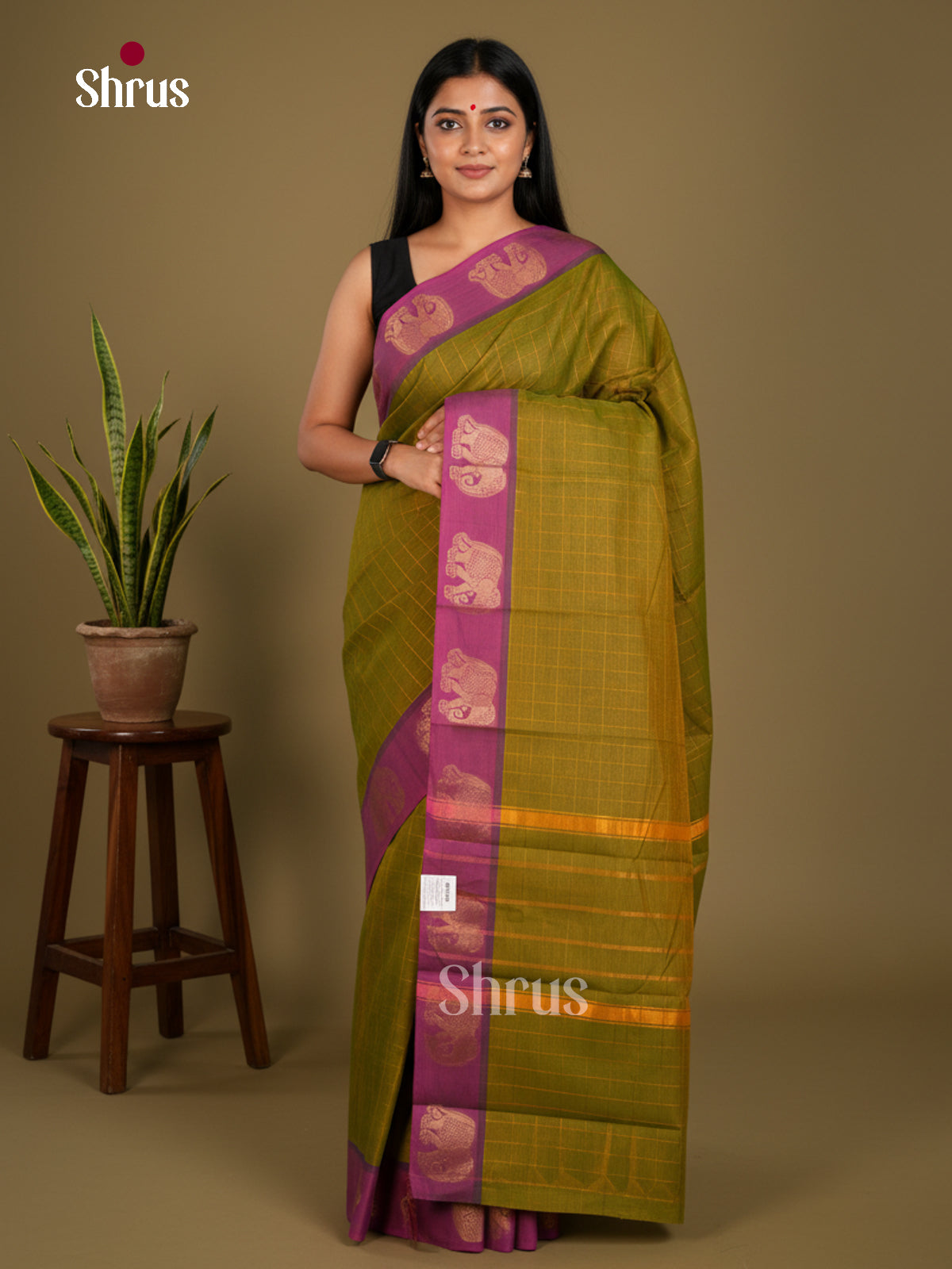 Chettinad Cotton-Without Blouse Saree - ECS04265 - Shop on Shrus.com