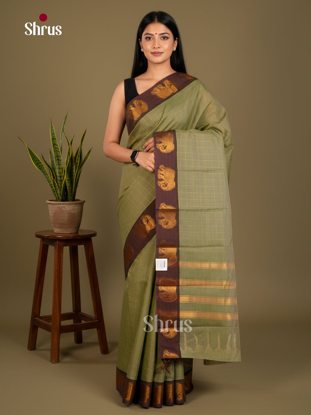 Chettinad Cotton-Without Blouse Saree - ECS04268 - Shop on Shrus.com