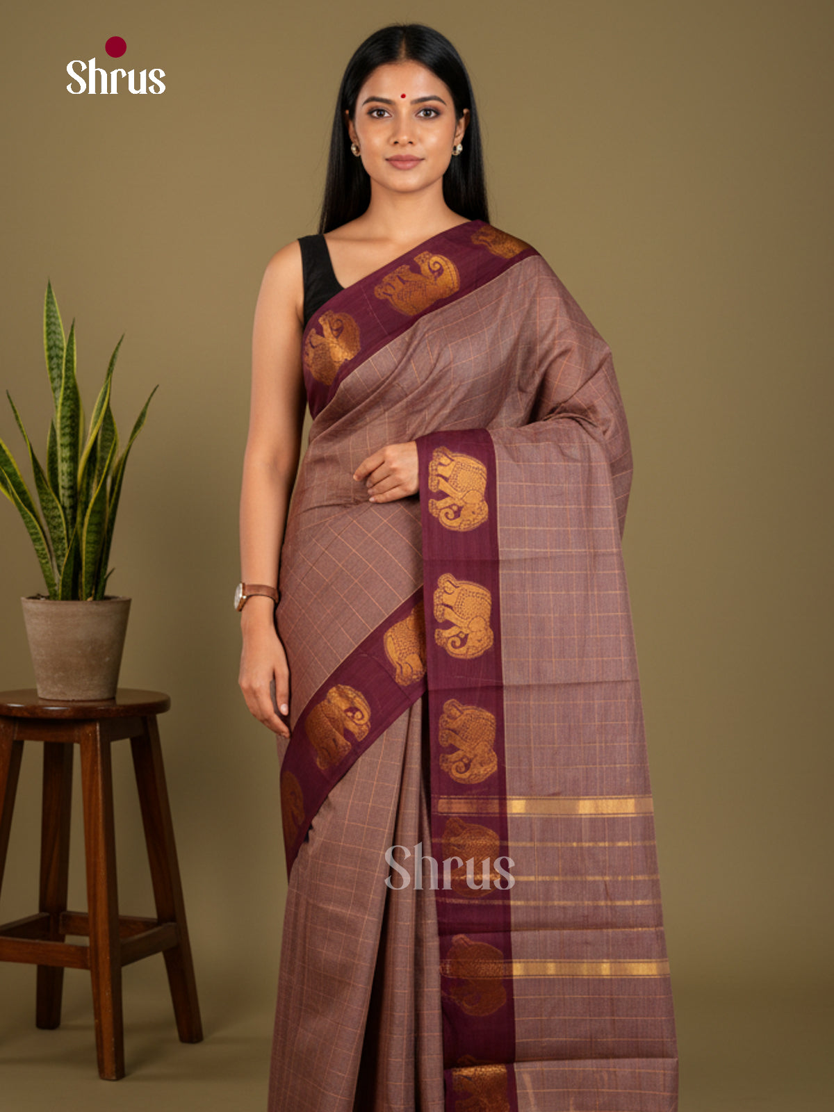 Chettinad Cotton-Without Blouse Saree - ECS04270 - Shop on Shrus.com