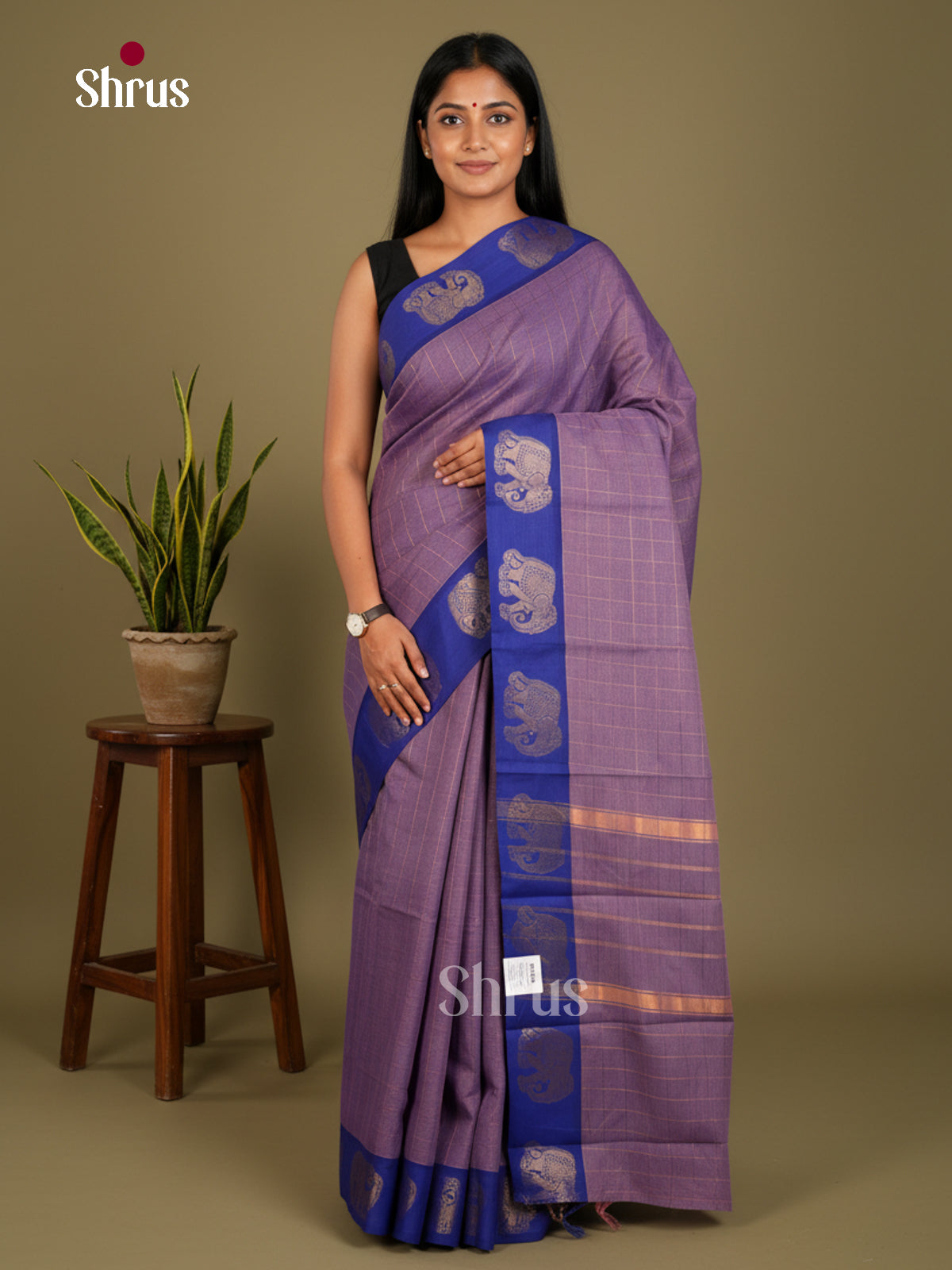 Chettinad Cotton-Without Blouse Saree - ECS04272 - Shop on Shrus.com