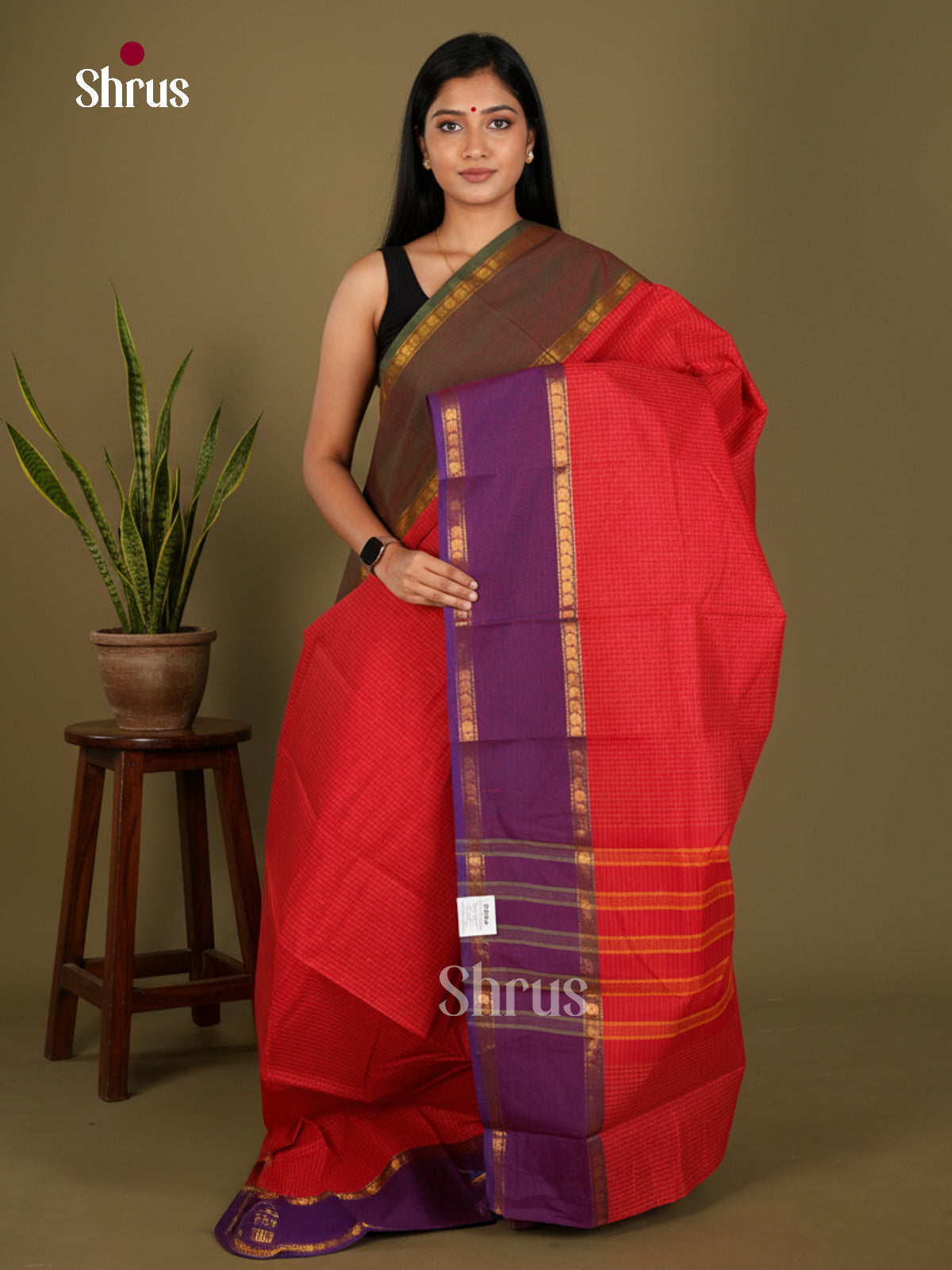 Chettinad Cotton-Without Blouse Saree - ECS04280 - Shop on Shrus.com