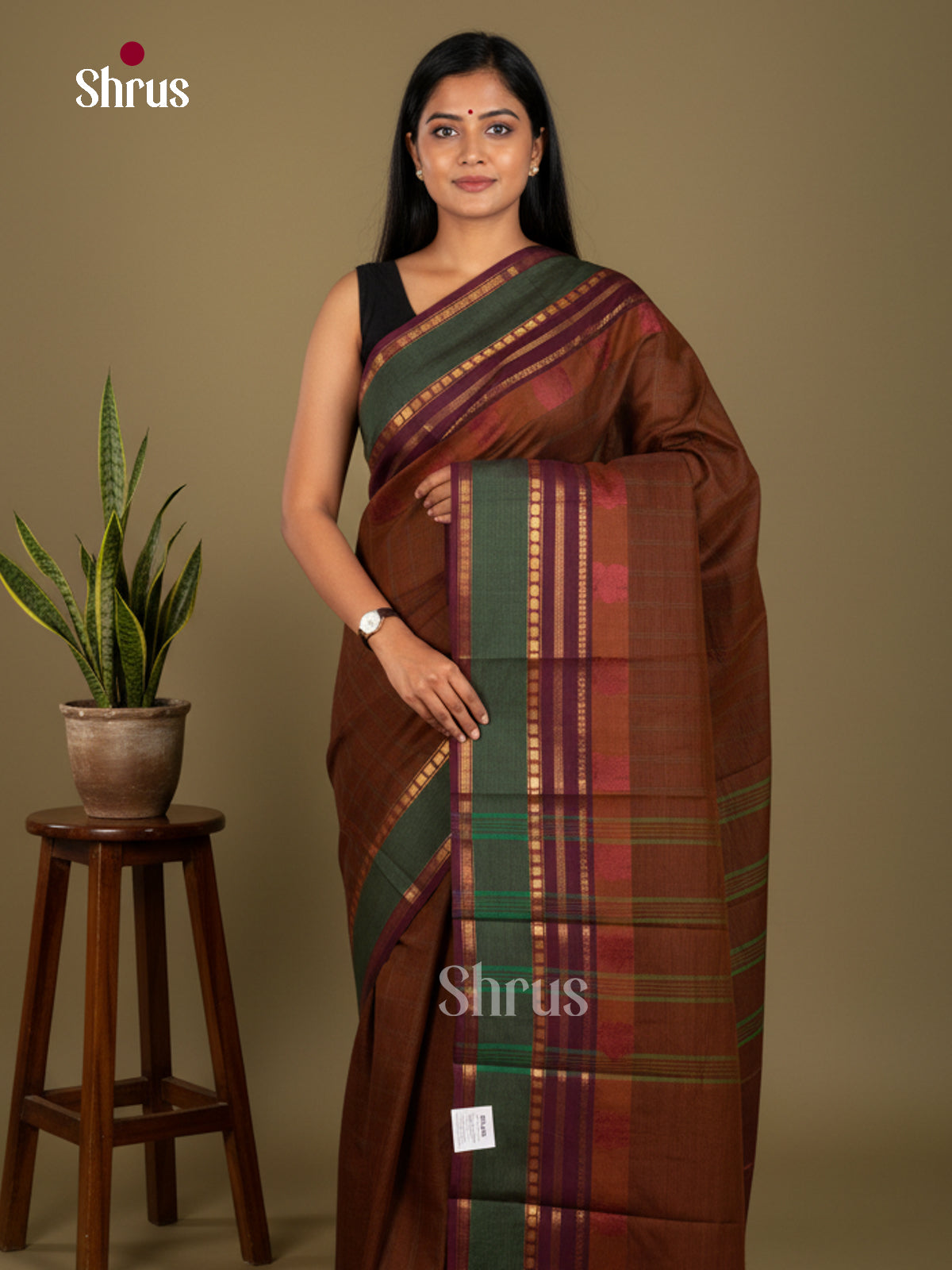 Chettinad Cotton-Without Blouse Saree - ECS04282 - Shop on Shrus.com