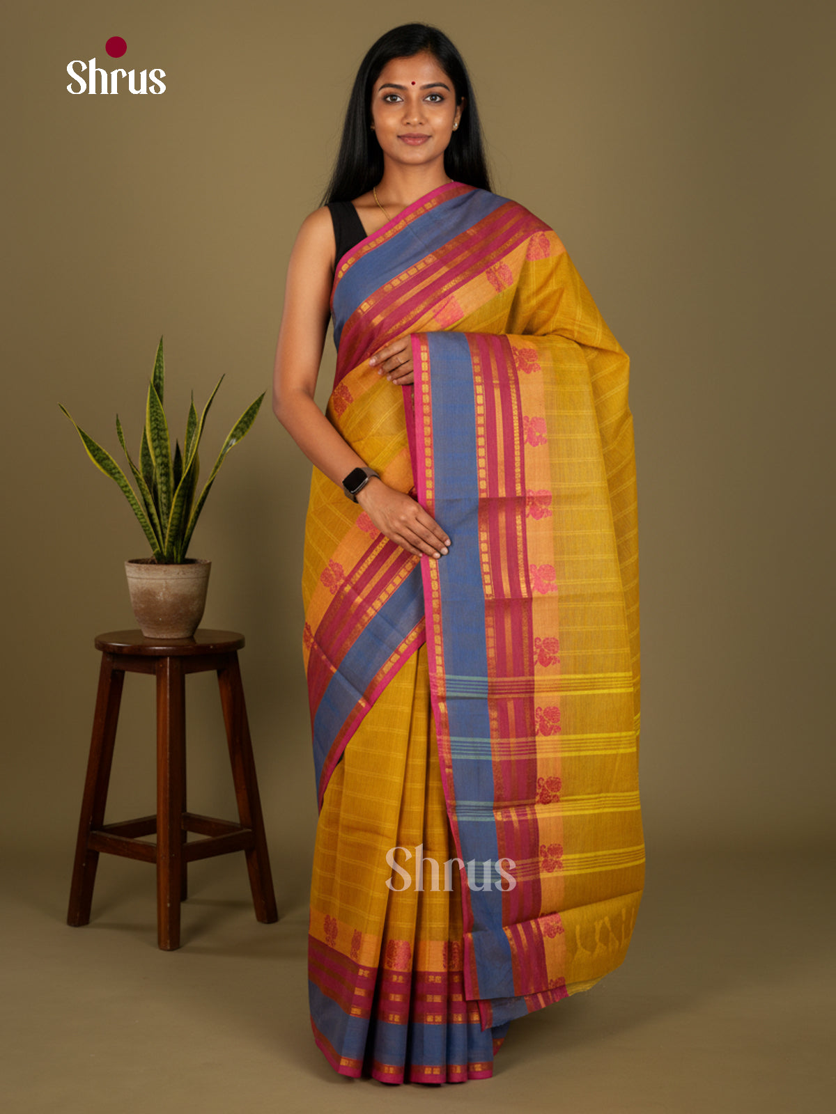 Chettinad Cotton-Without Blouse Saree - ECS04283 - Shop on Shrus.com