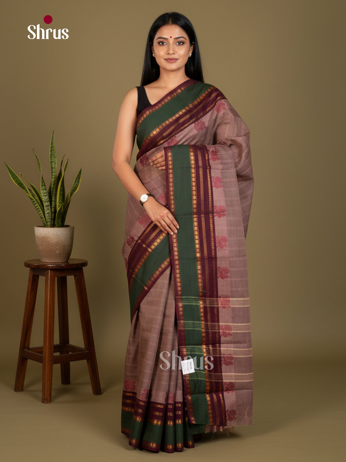 Chettinad Cotton-Without Blouse Saree - ECS04284 - Shop on Shrus.com