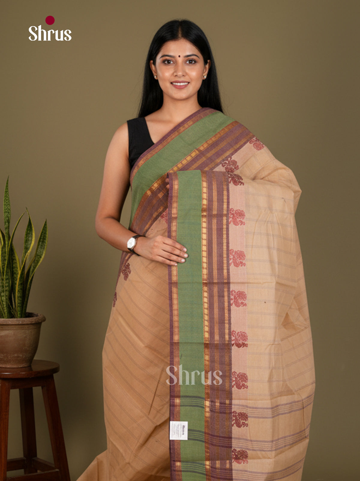Chettinad Cotton-Without Blouse Saree - ECS04286 - Shop on Shrus.com