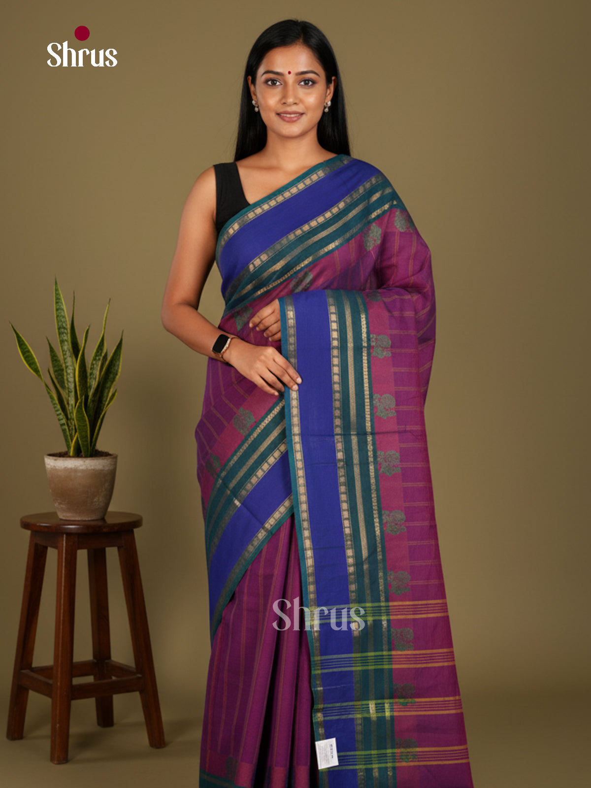 Chettinad Cotton-Without Blouse Saree - ECS04290 - Shop on Shrus.com