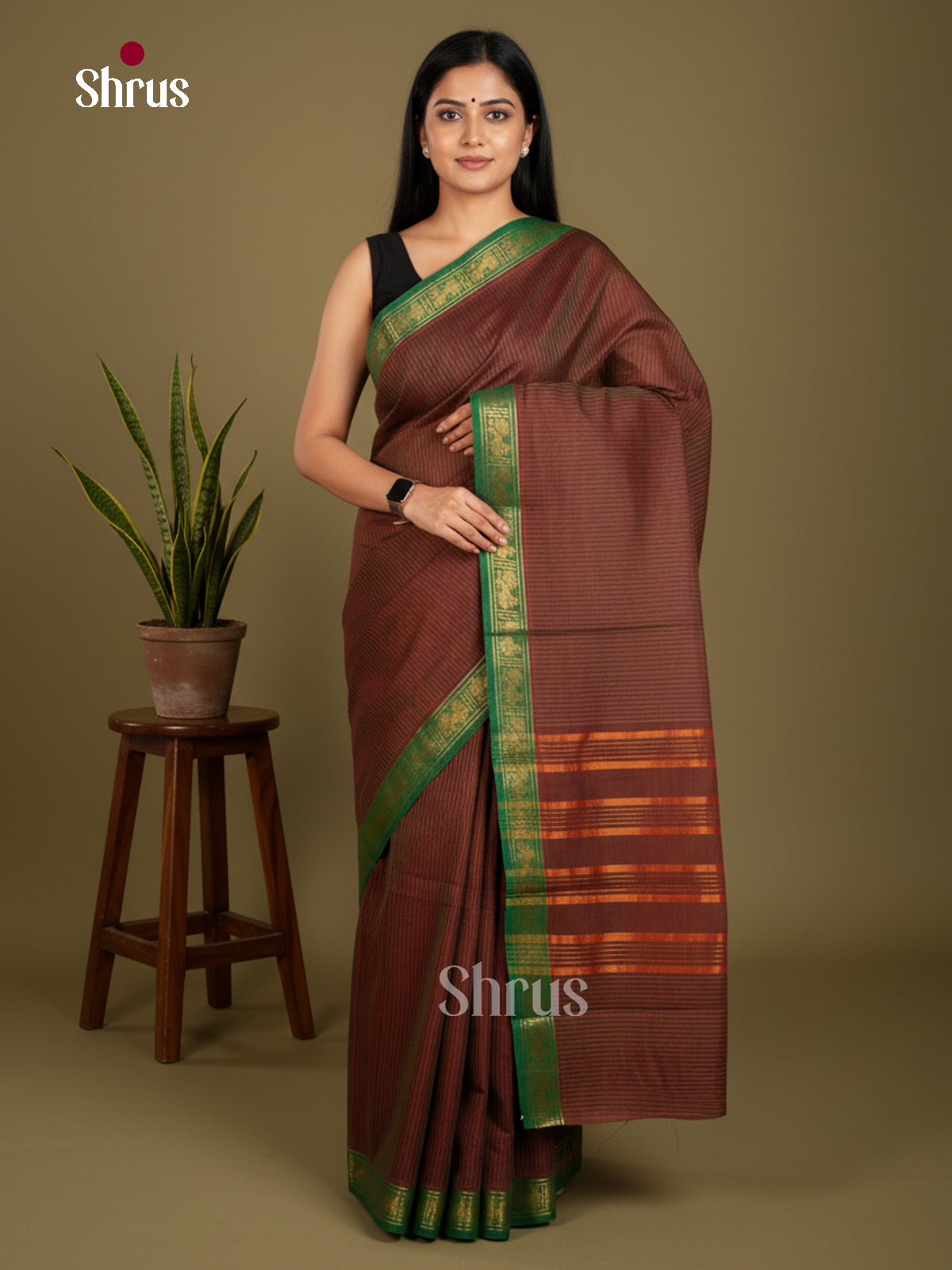 Chettinad Cotton-Without Blouse Saree - ECS04292 - Shop on Shrus.com