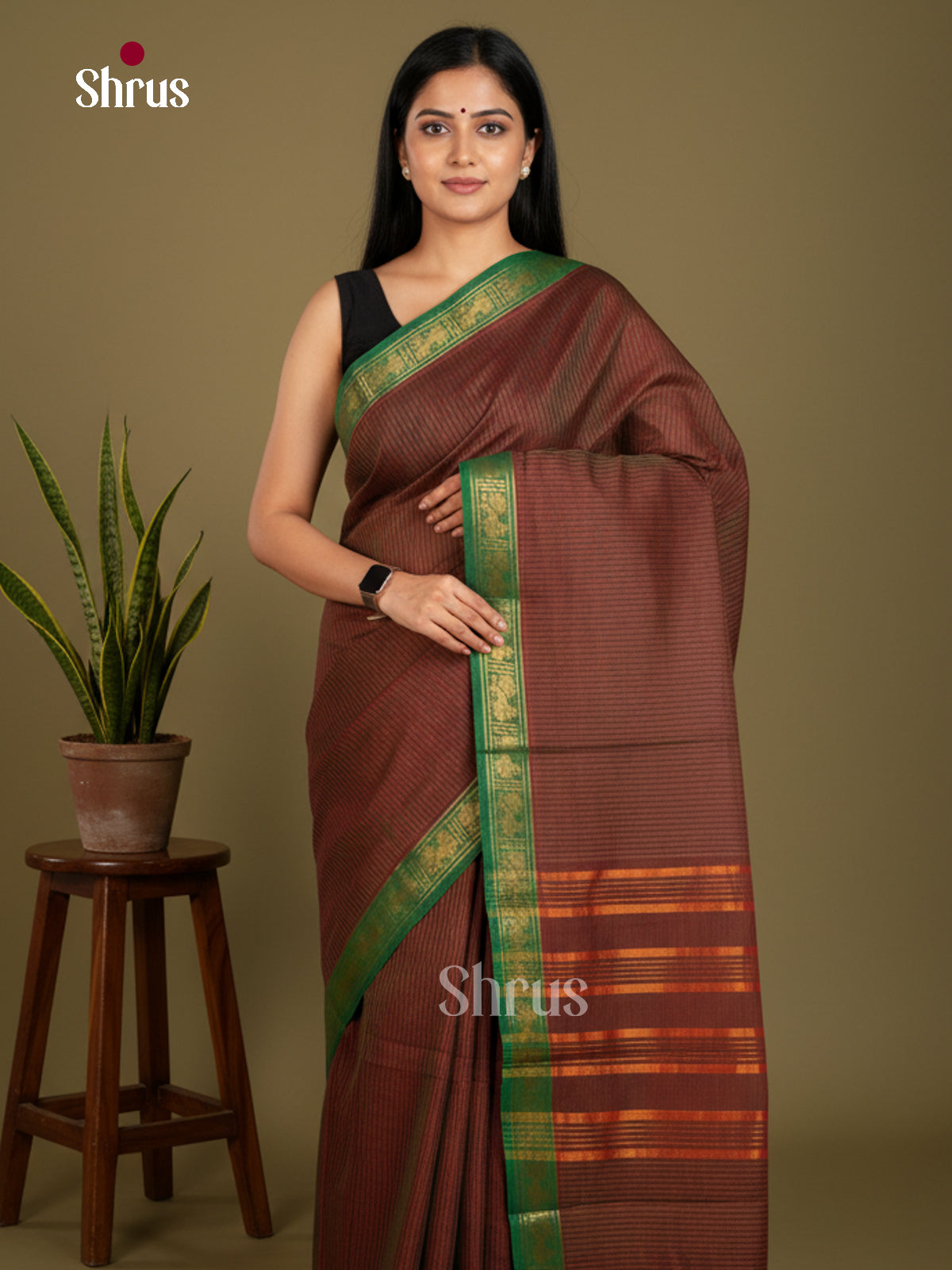 Chettinad Cotton-Without Blouse Saree - ECS04292 - Shop on Shrus.com