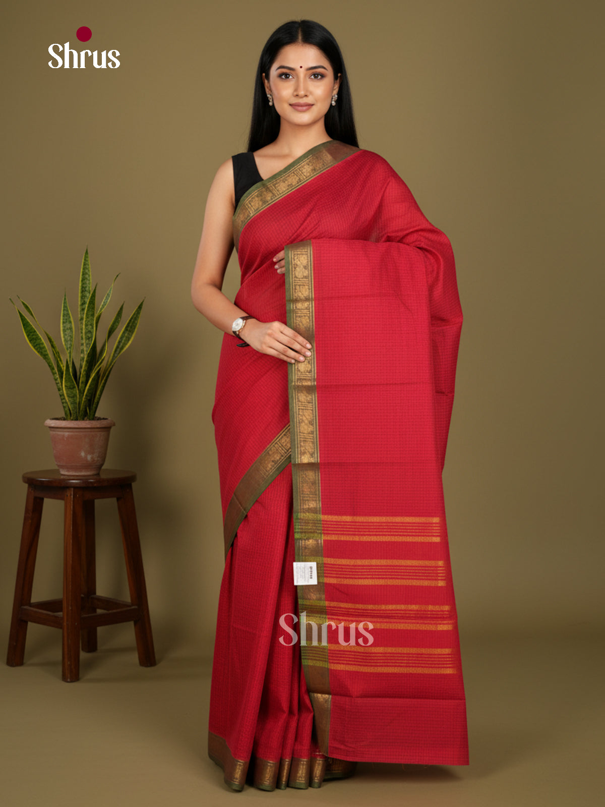 Chettinad Cotton-Without Blouse Saree - ECS04293 - Shop on Shrus.com