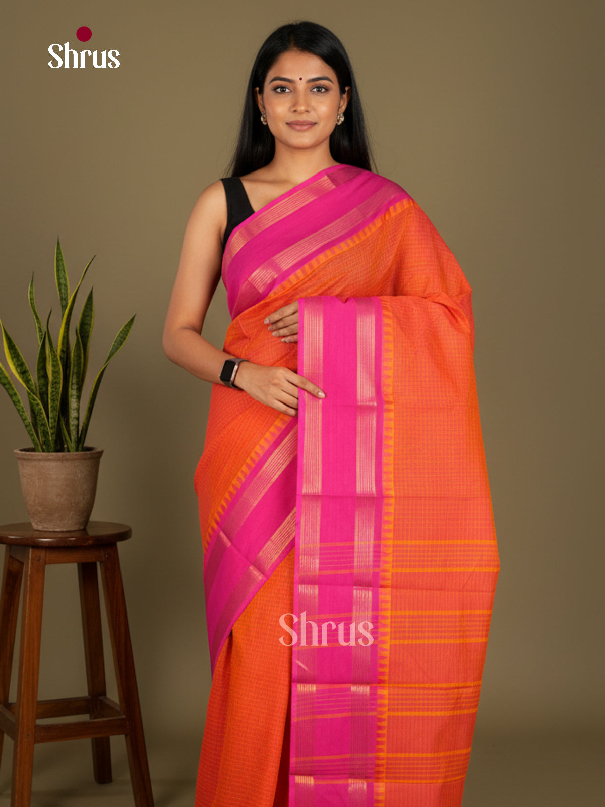 Chettinad Cotton-Without Blouse Saree - ECS04297 - Shop on Shrus.com