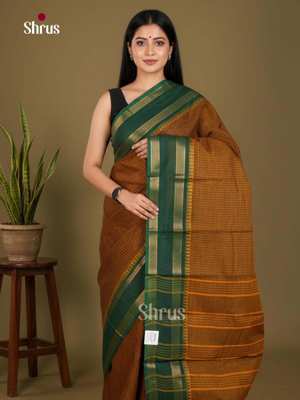 Chettinad Cotton-Without Blouse Saree - ECS04298 - Shop on Shrus.com
