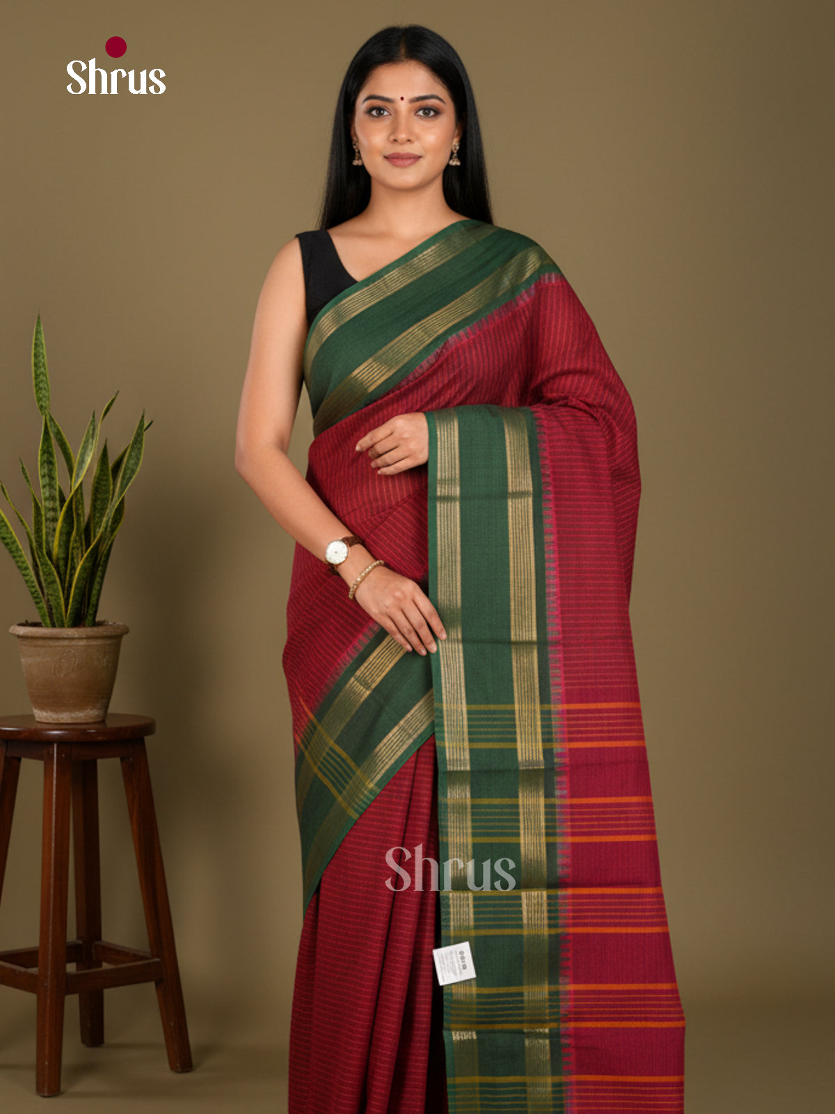 Chettinad Cotton-Without Blouse Saree - ECS04299 - Shop on Shrus.com