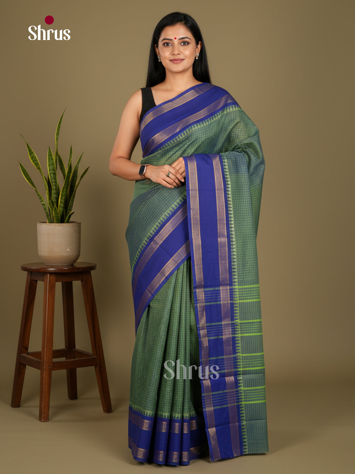 Chettinad Cotton-Without Blouse Saree - ECS04301 - Shop on Shrus.com