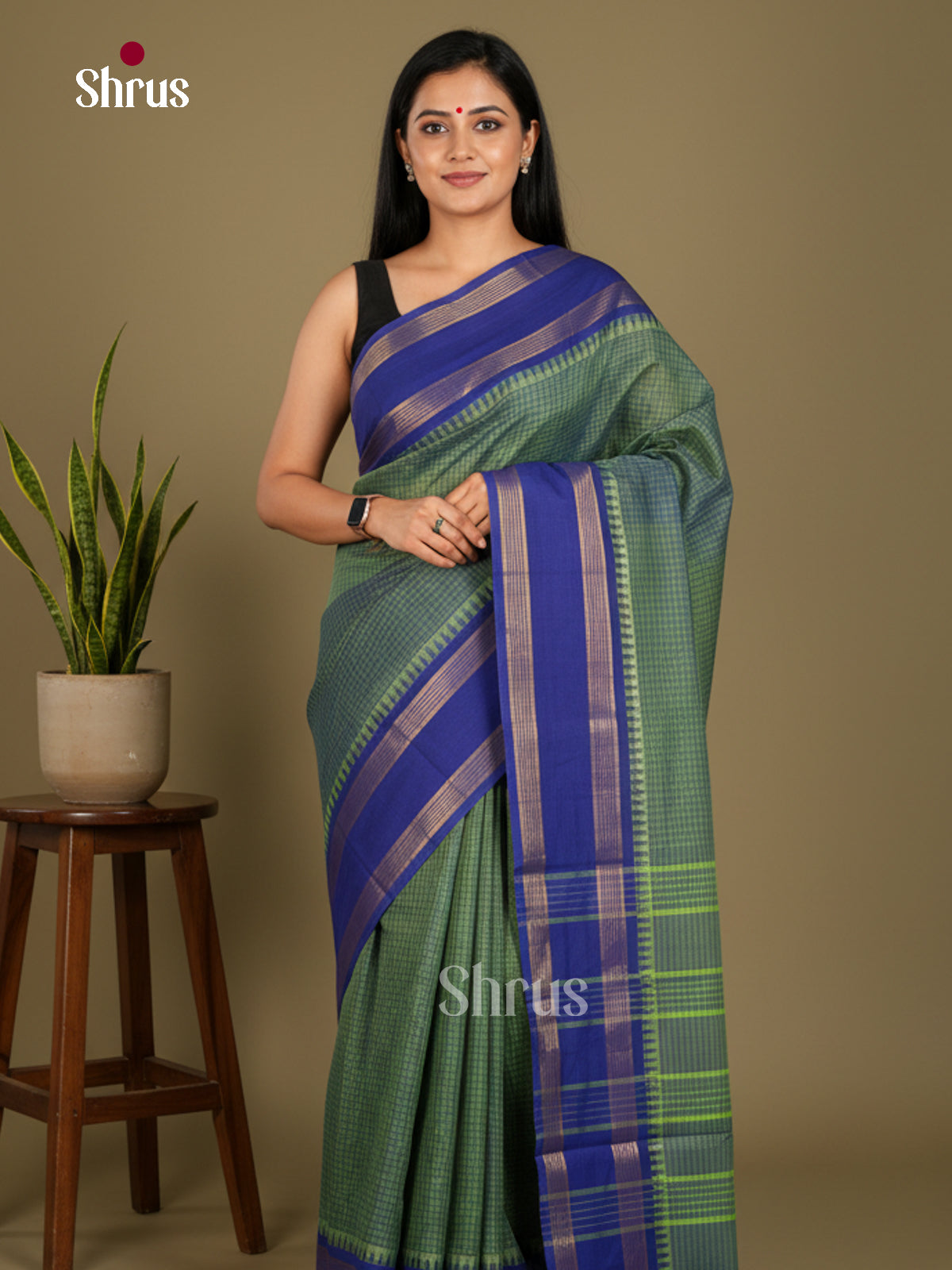 Chettinad Cotton-Without Blouse Saree - ECS04301 - Shop on Shrus.com